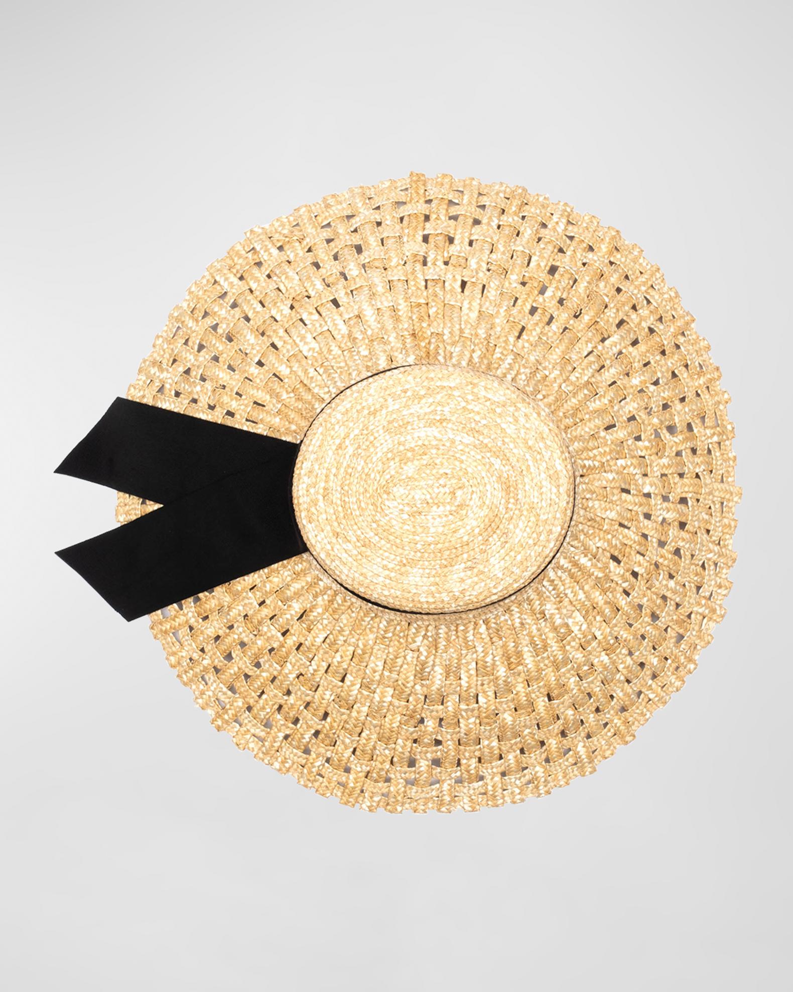 Eugenia Kim Natural Straw Hat with Black Accents EUGENIA KIM EMMANUEL HAT main image 4