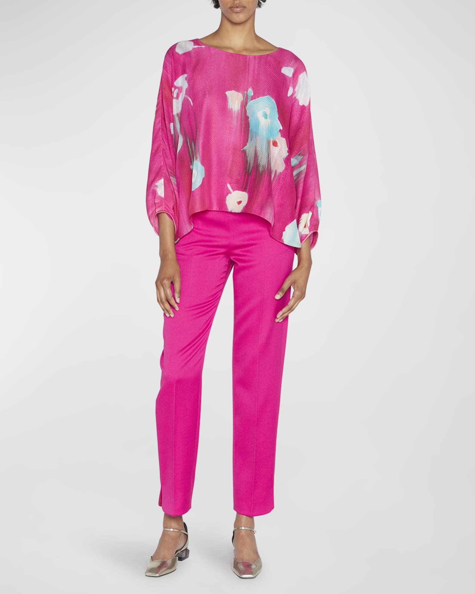 Giorgio Armani lightweight top with abstract floral details - size 44 main image 1
