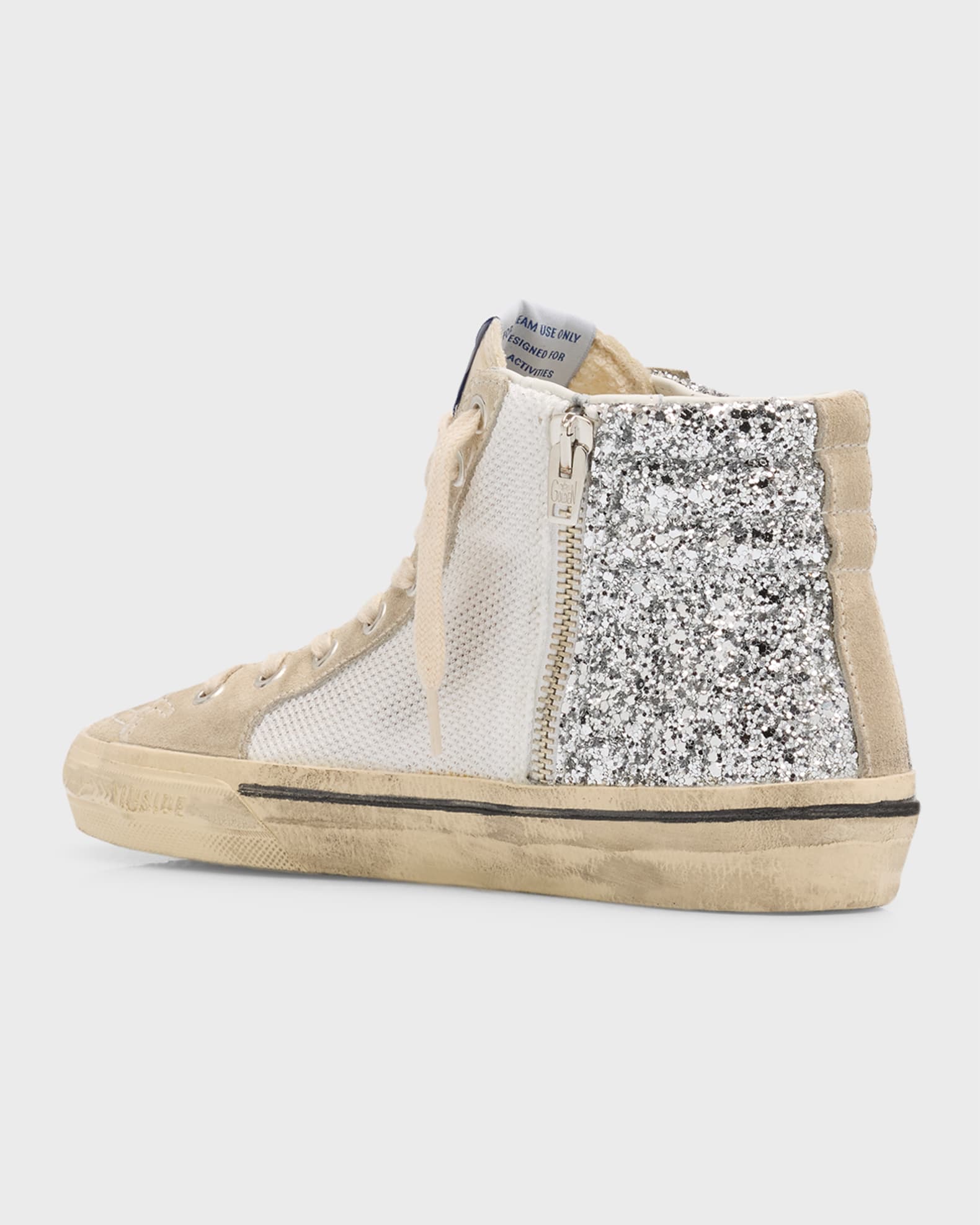 Golden Goose Slide Glitter High-Top Sneakers | Neiman Marcus