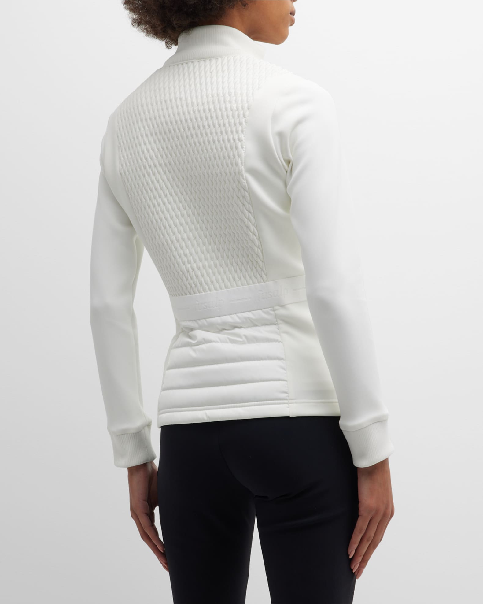 FUSALP Meryl ZipUp Diamond Smocked Jacket Neiman Marcus