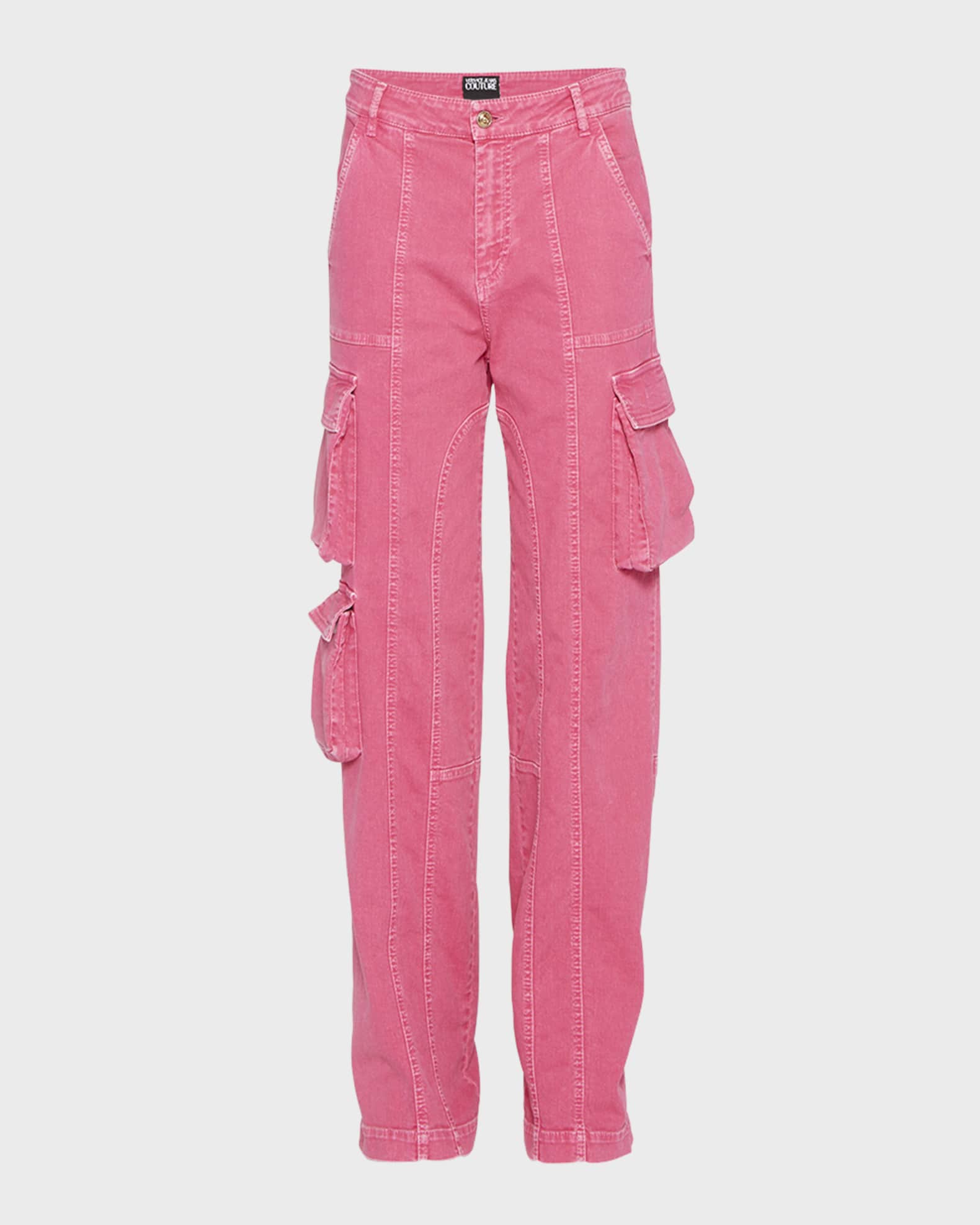 Versace Jeans Couture Relaxed Denim Cargo Pants | Neiman Marcus