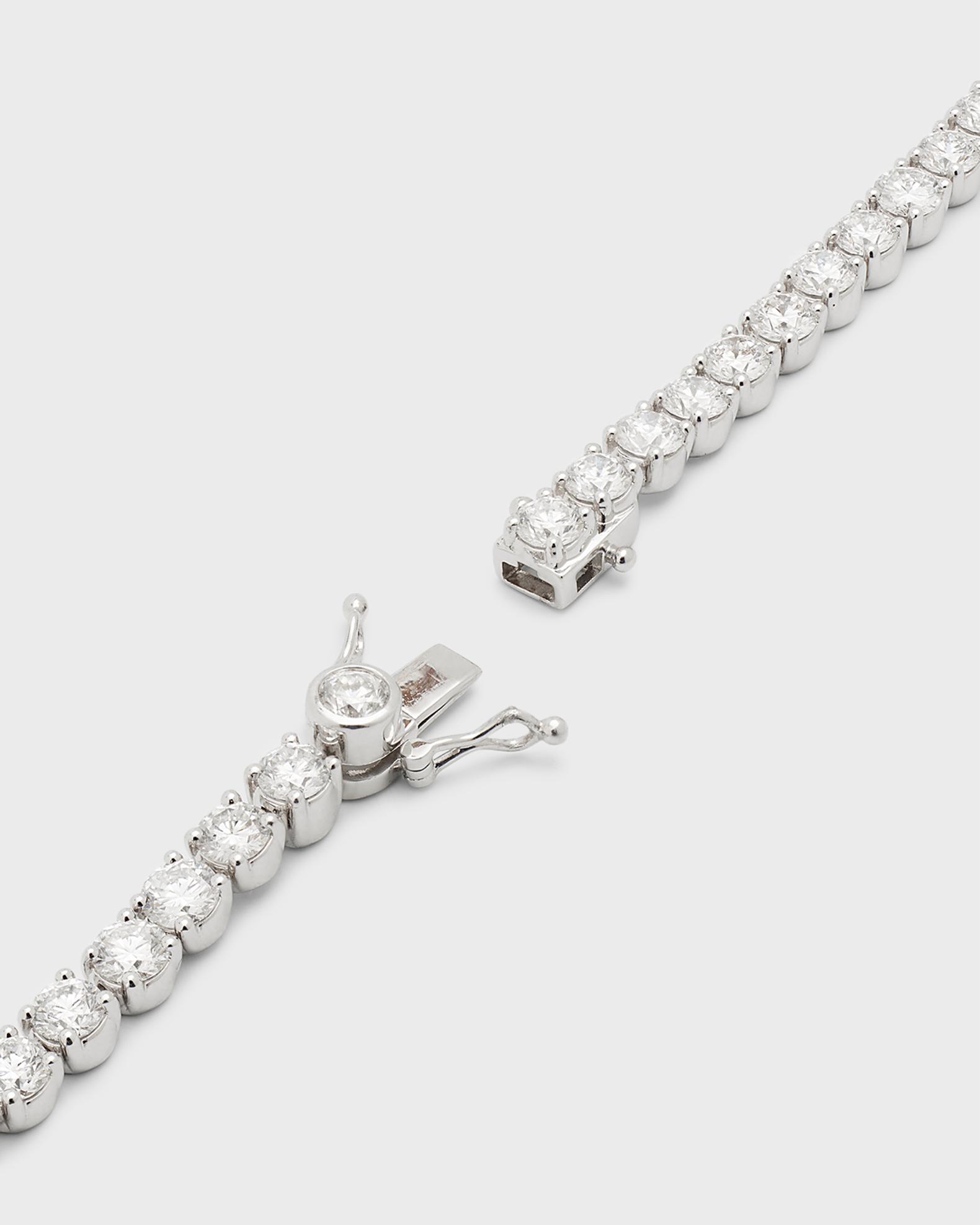 Lab Grown Diamonds Lab Grown Diamond 18K White Gold Round Line Necklace ...