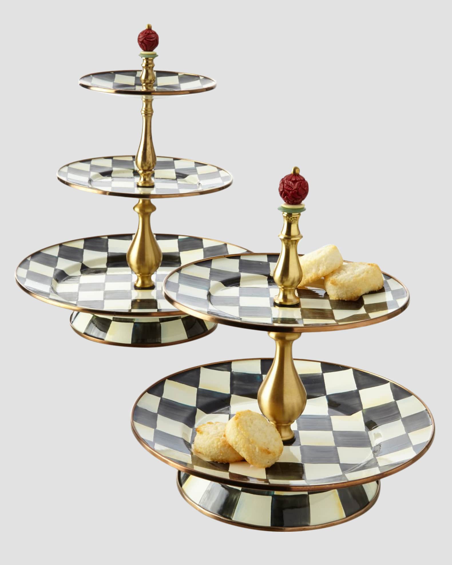 Courtly Check Two-Tier Sweet Stand 1