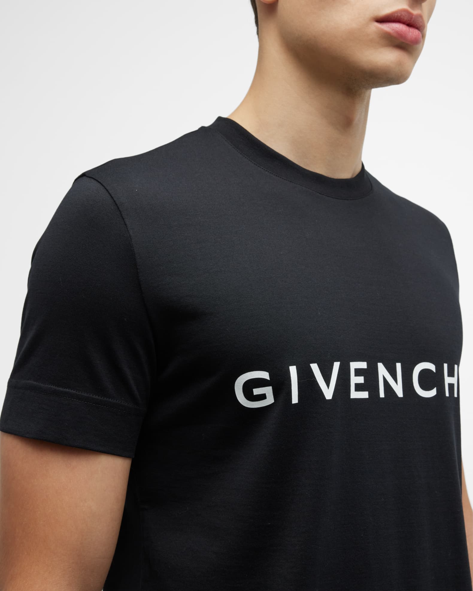 Givenchy Men's Basic Logo Crew T-Shirt | Neiman Marcus