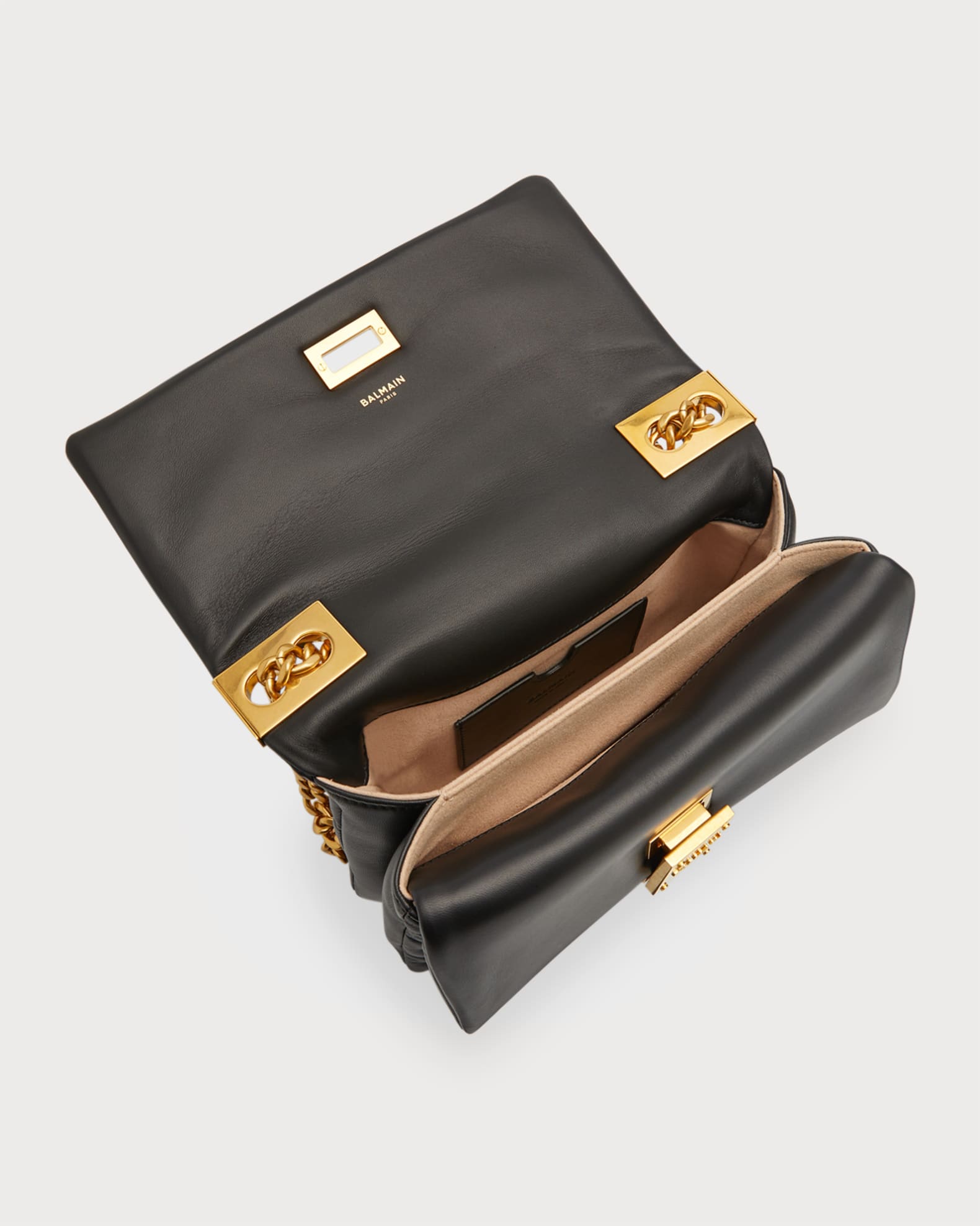 Balmain 1945 Soft Small Shoulder Bag in Monogram Quilted