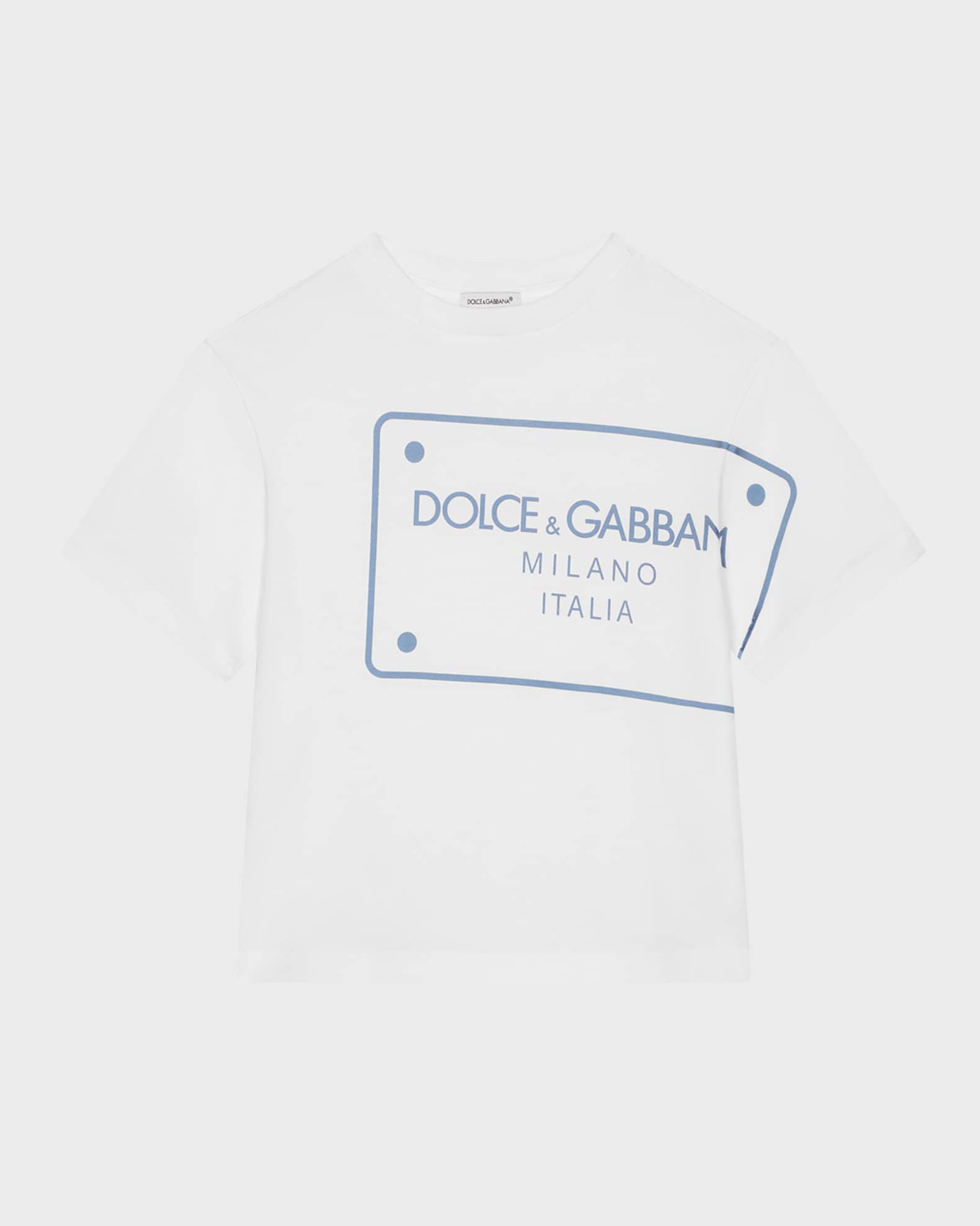 Dolce&Gabbana Boy's Logo-Print Plaque Graphic T-Shirt, Size 8-14