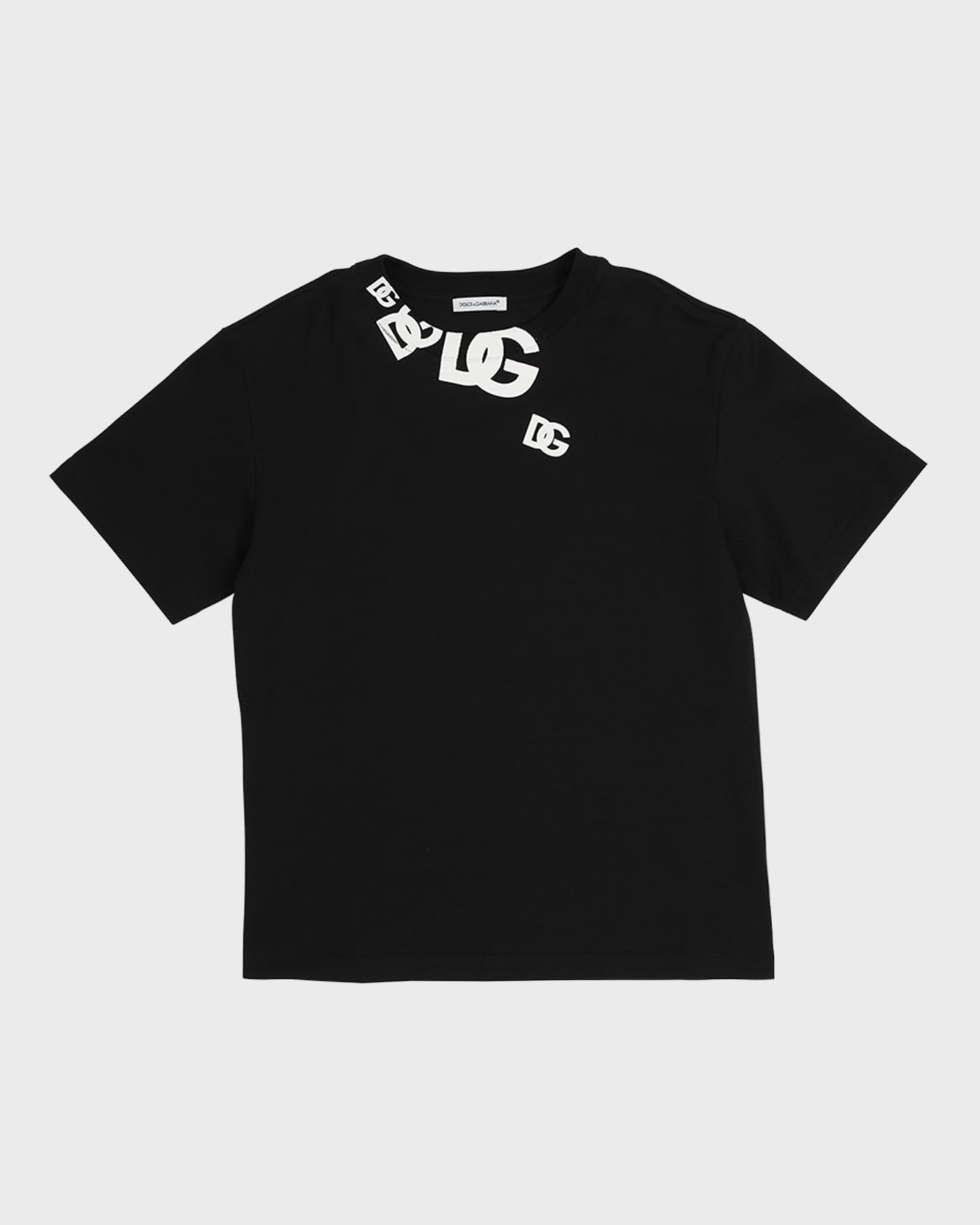 Dolce&Gabbana Boy's Tumbling Logos T-Shirt, Size 8-14 | Neiman Marcus