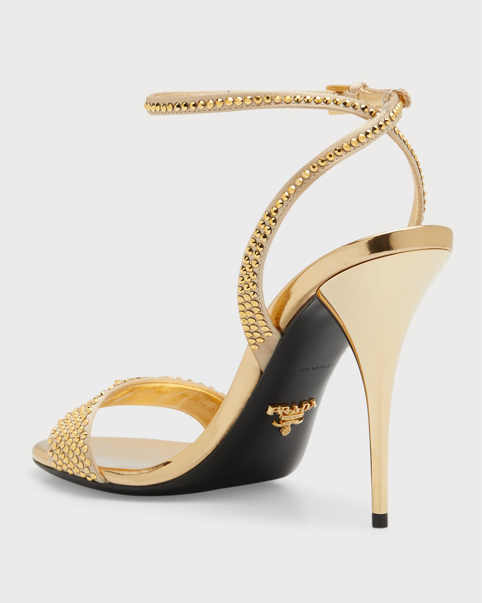 Prada Modellerie Crystal Ankle-Strap Sandals | Neiman Marcus