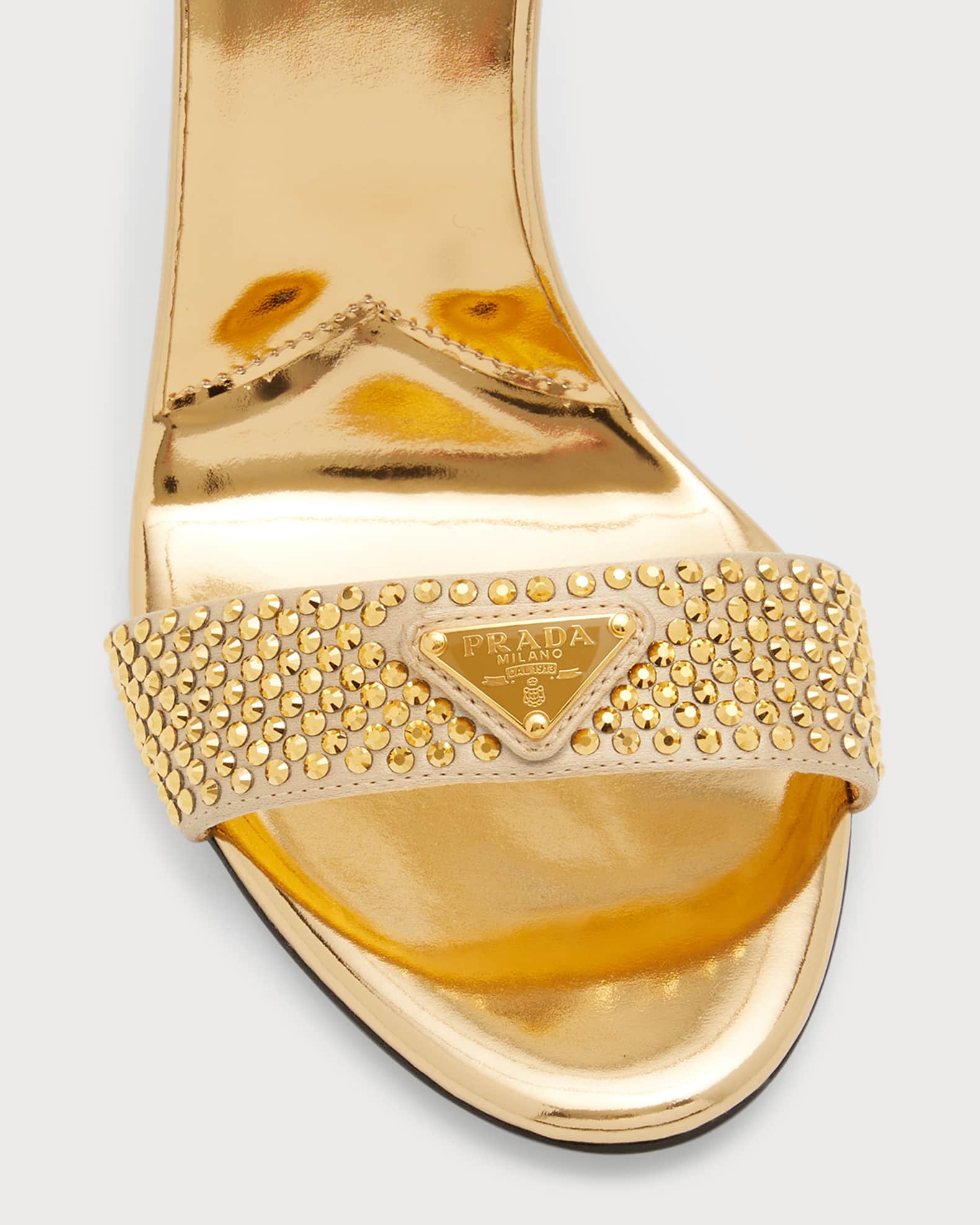 Prada Modellerie Crystal AnkleStrap Sandals Neiman Marcus