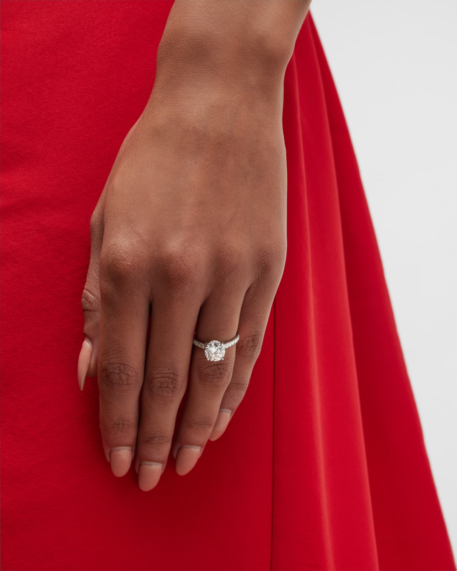 Platinum Round Lab-Grown Diamond Ring 1