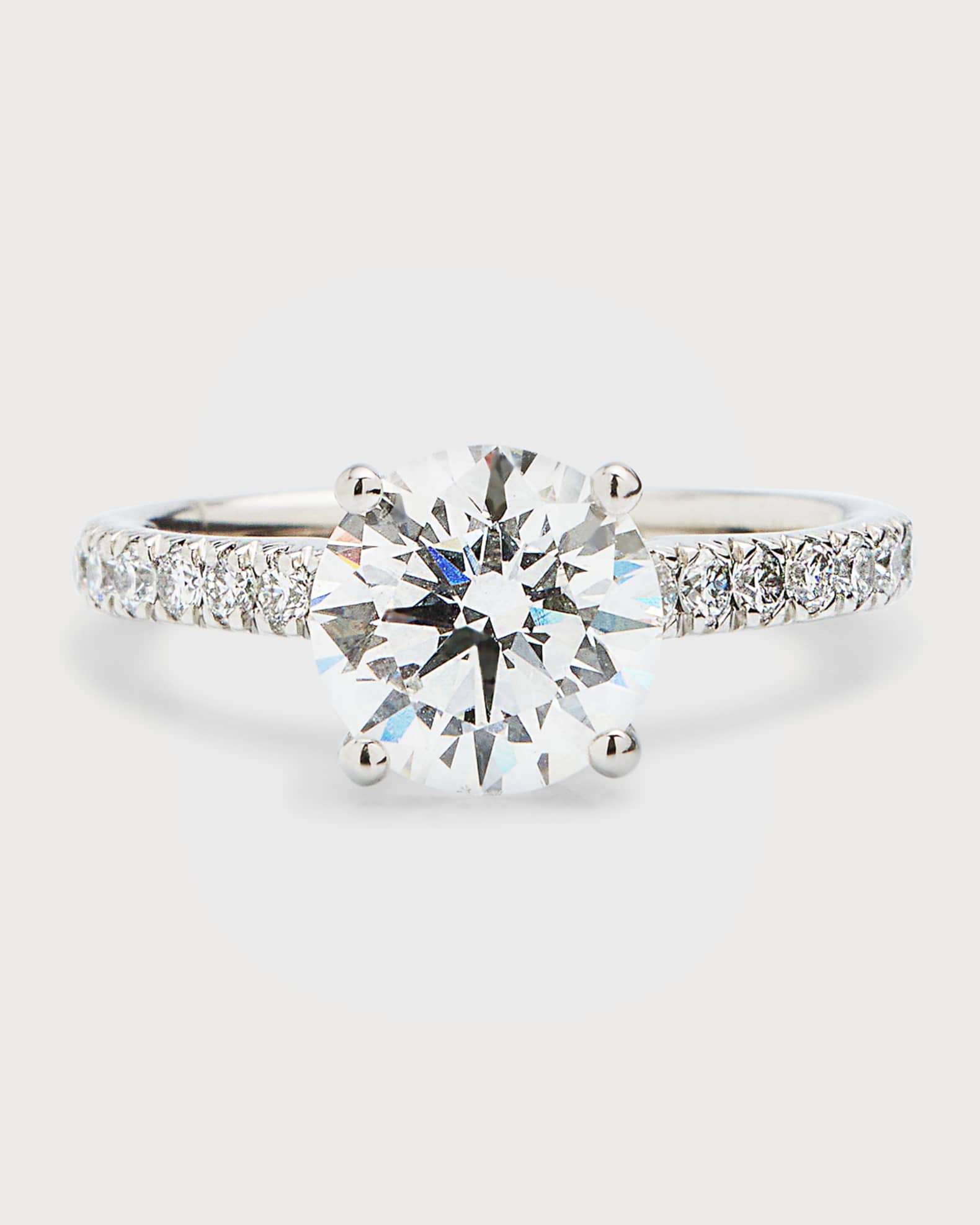 Platinum Round Lab-Grown Diamond Ring 0