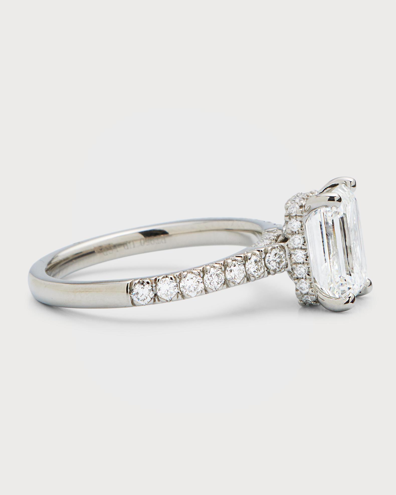 Neiman Marcus Lab Grown Diamonds Platinum Emerald-Cut Lab-Grown Diamond ...