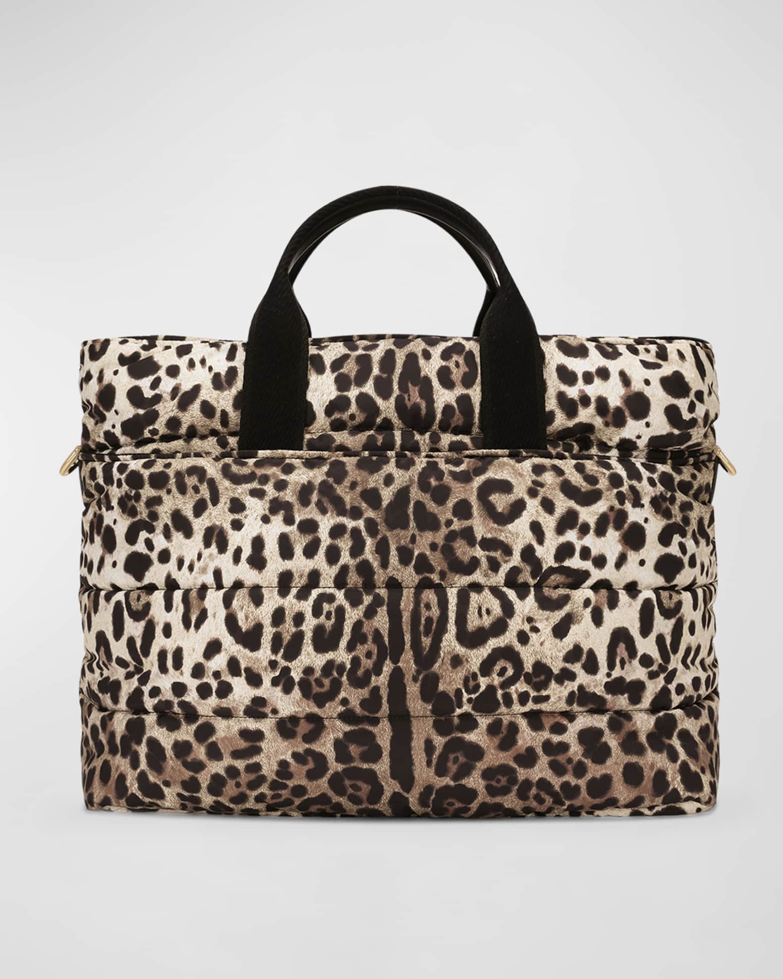 Dolce&Gabbana Leopard-Print Diaper Bag W/ Changing Mat | Neiman Marcus