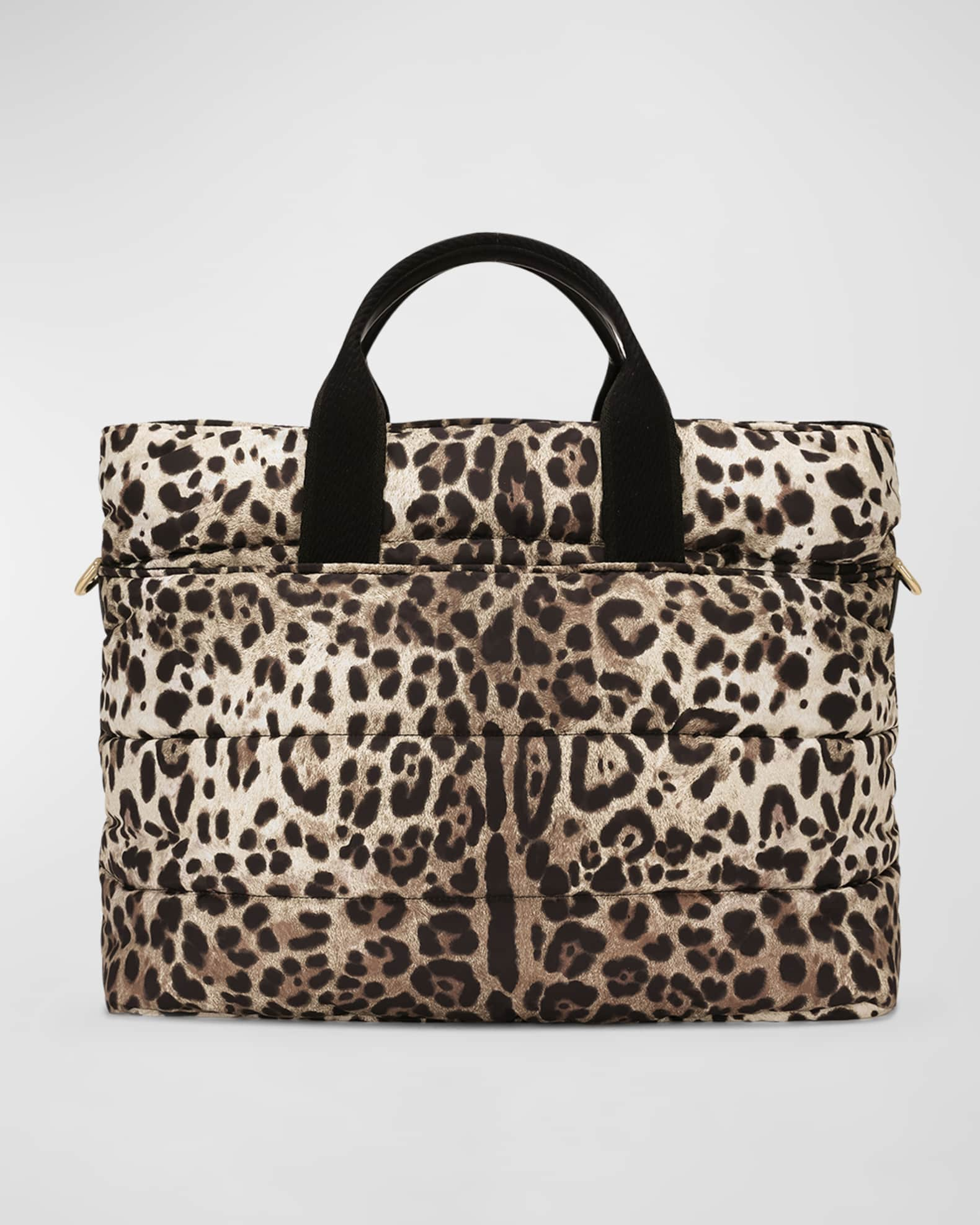 BOTTEGA VENETA Leopard Print Nylon Vintage Two-Way Tote Bag - The Purse  Ladies