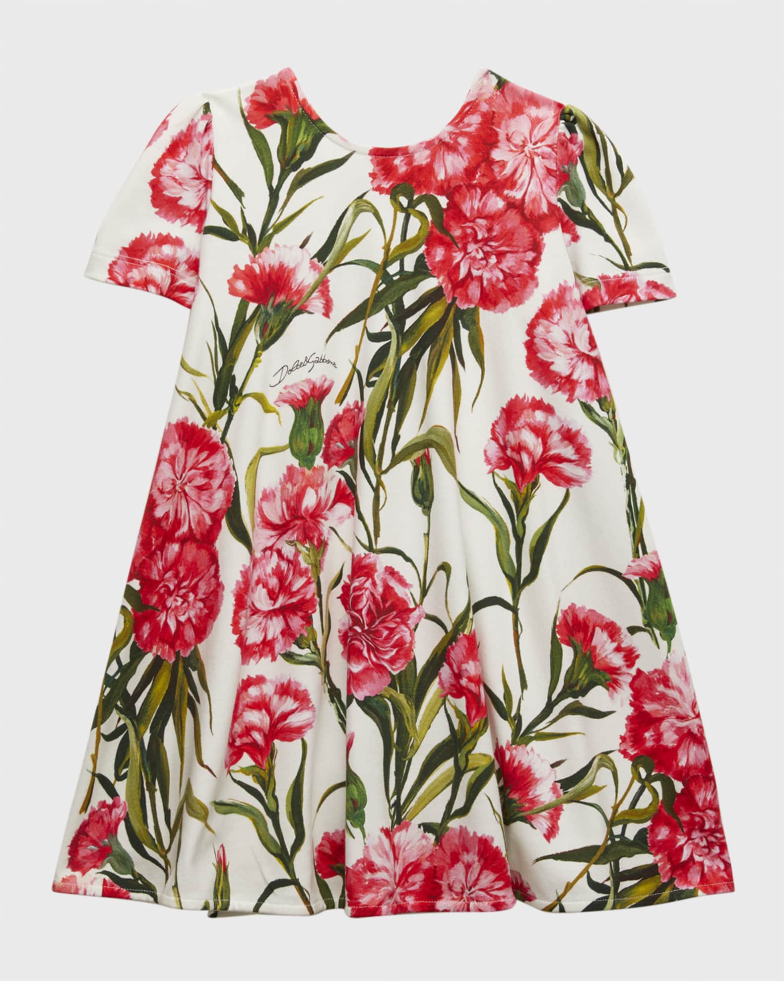 Tilbagetrækning Centralisere Marty Fielding Dolce&Gabbana Girl's Carnation-Print Interlock Jersey Dress, Size 2-6 |  Neiman Marcus