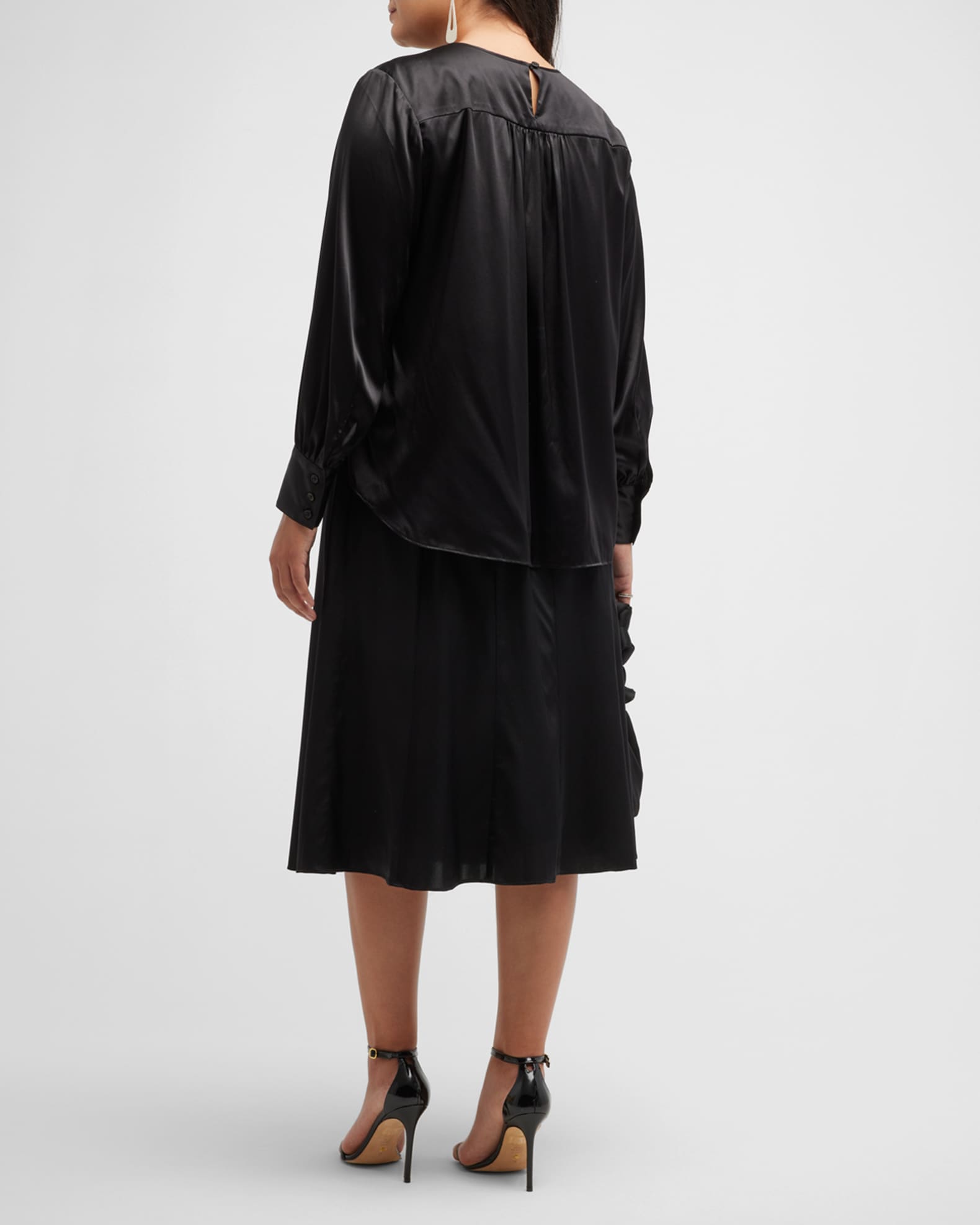 Gabriella Rossetti Mimosa Shirring Silk Blouse | Neiman Marcus