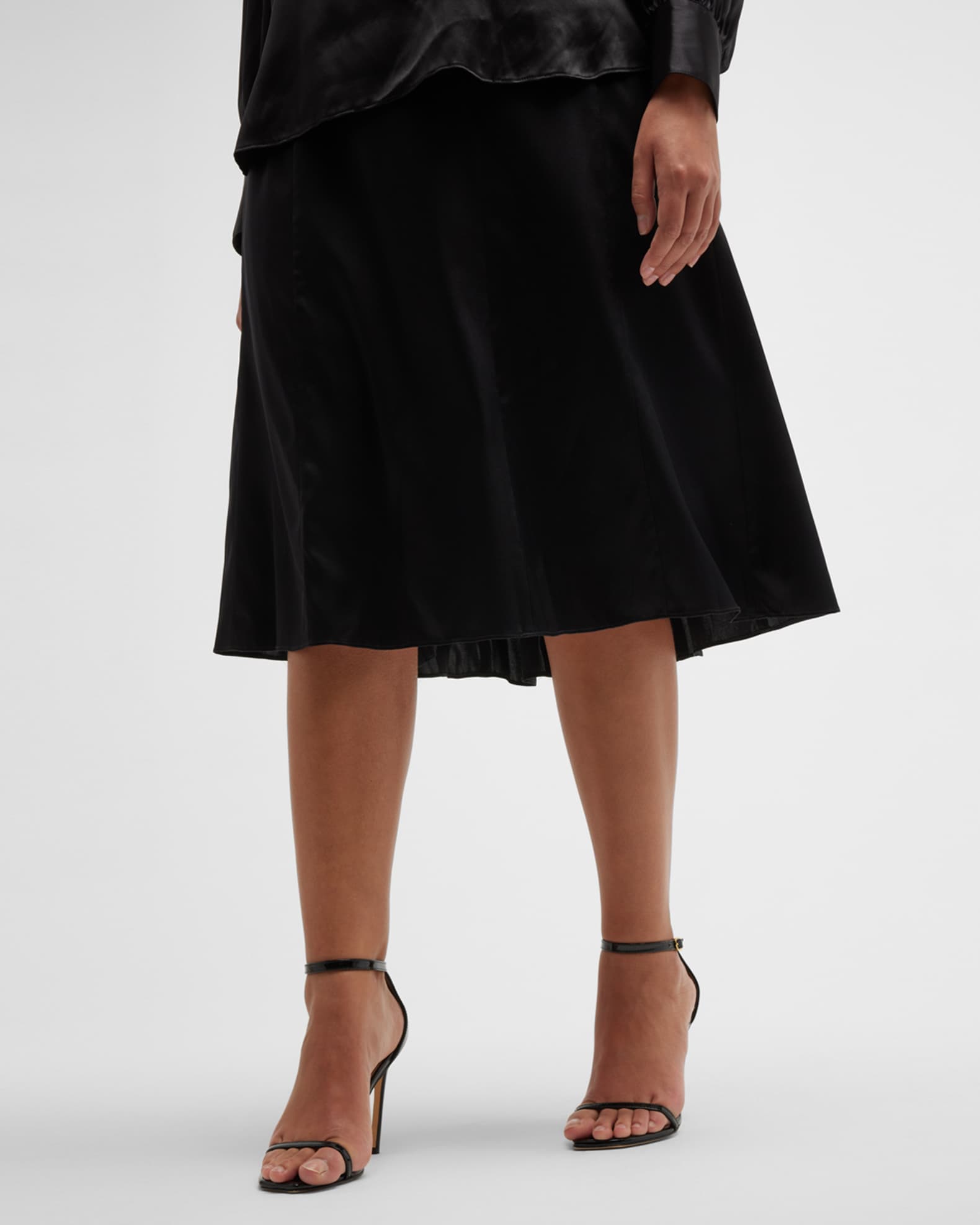 Gabriella Rossetti Bellini Silk Charmeuse Midi Skirt | Neiman Marcus