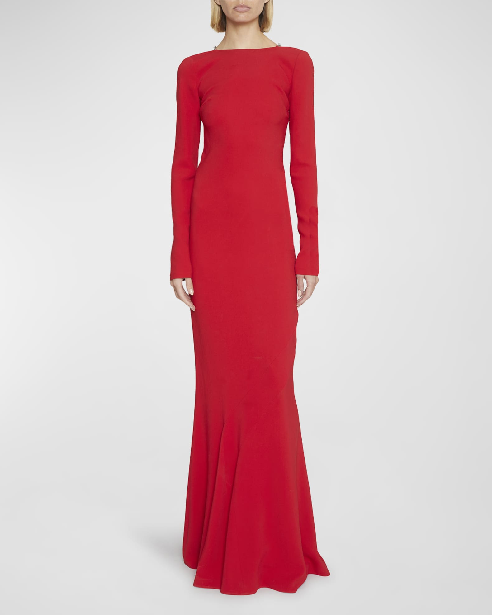 Givenchy Long Sleeve Gown w/ Chain Detail Neiman Marcus