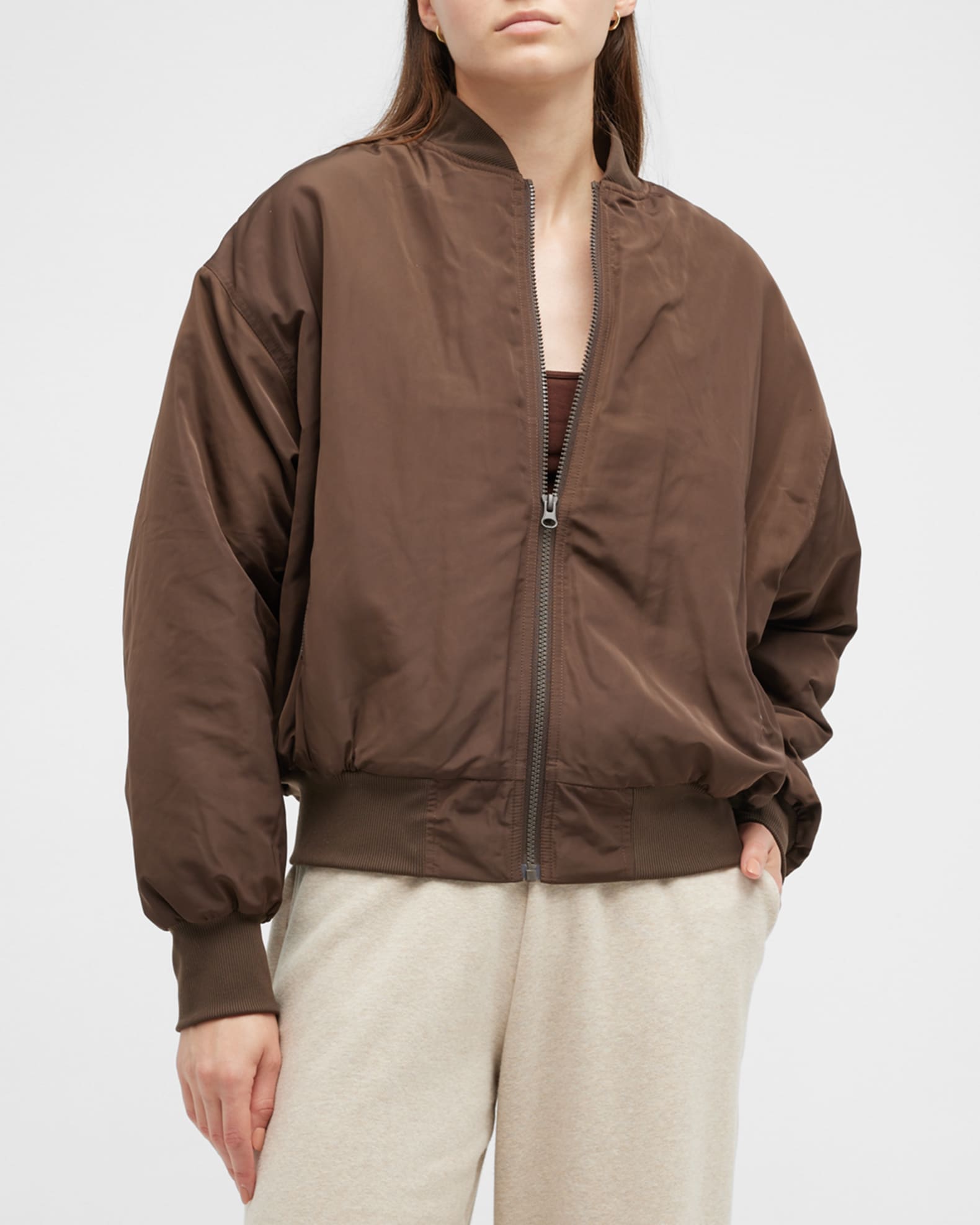 Alo Yoga Urbanite Bomber Jacket w/ Faux Fur Lining Neiman Marcus