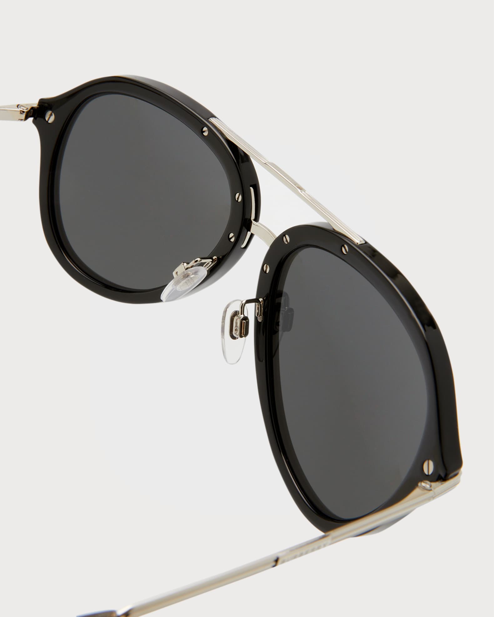 Burberry Men's Jude DoubleBridge Aviator Sunglasses Neiman Marcus