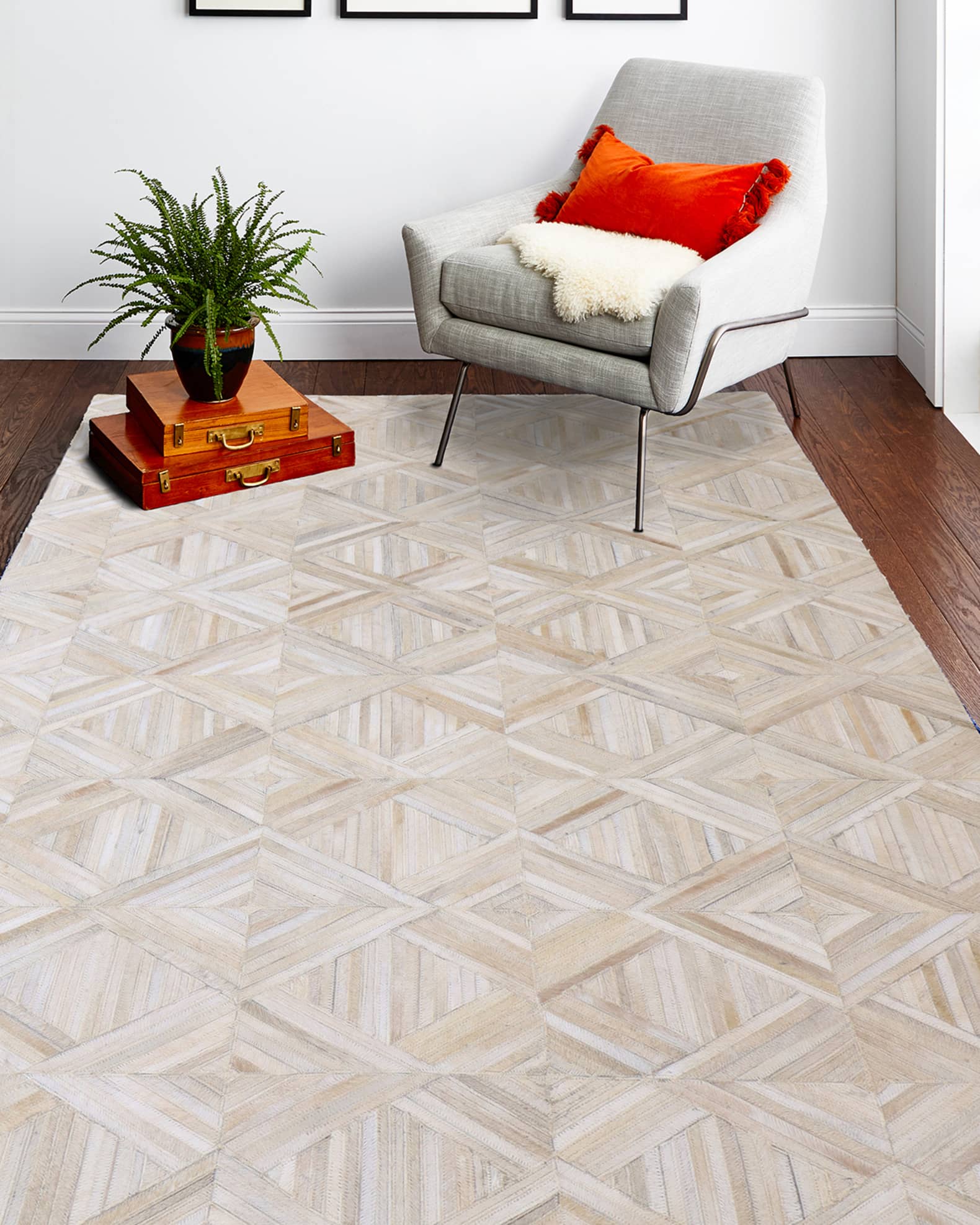 Benson Hair Hide Rug, 8' x 10' Neiman Marcus