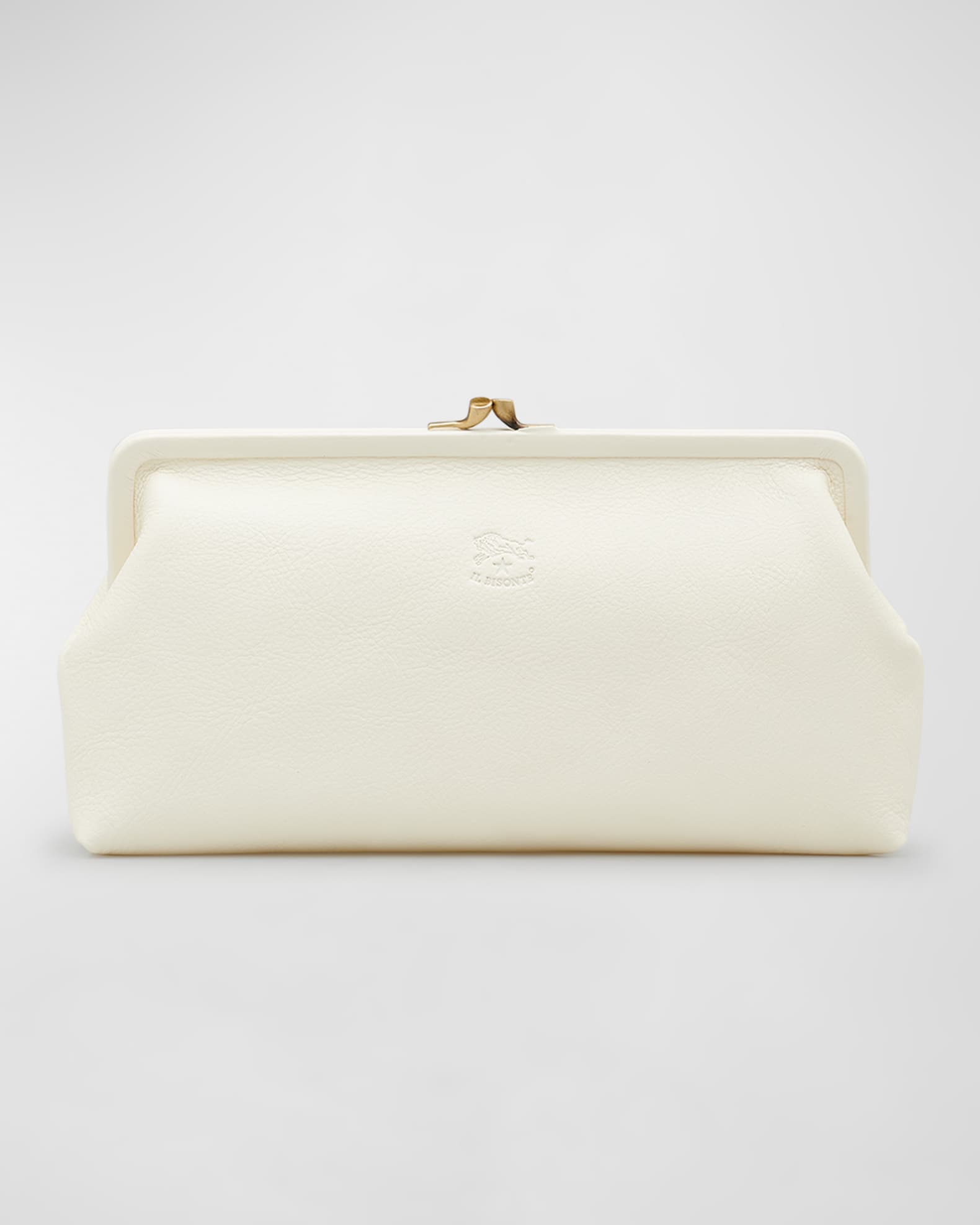 Ivory leather hot sale clutch bag