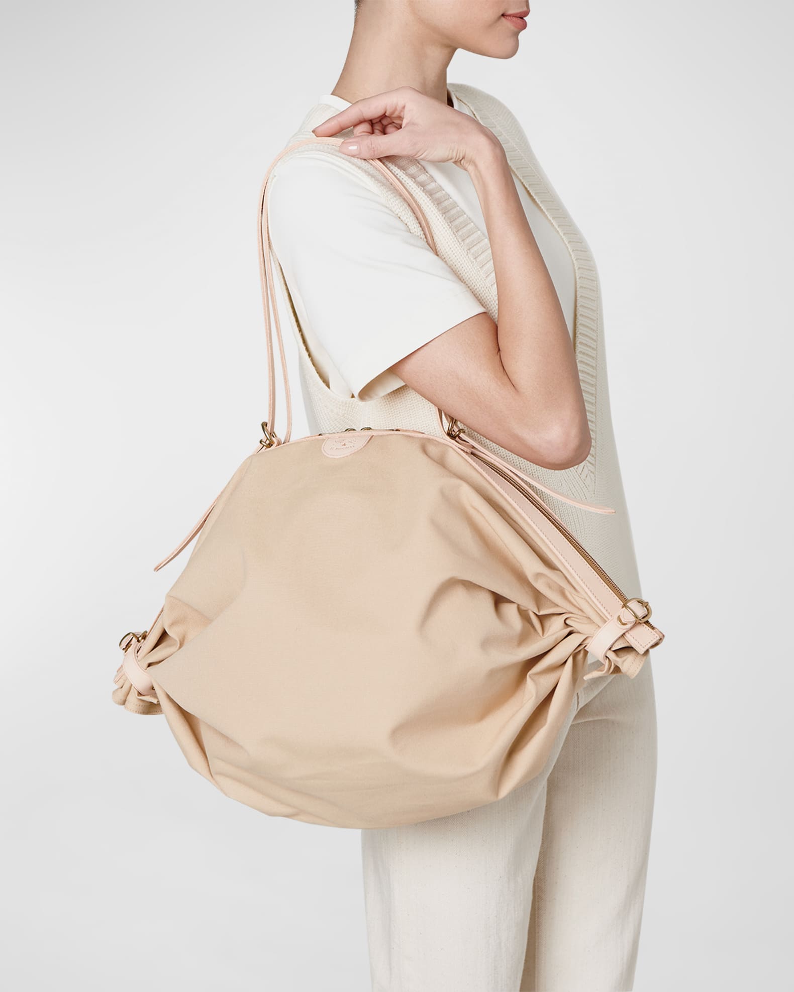 Il Bisonte Caramella Transformable Buckle Zip Tote Bag | Neiman Marcus