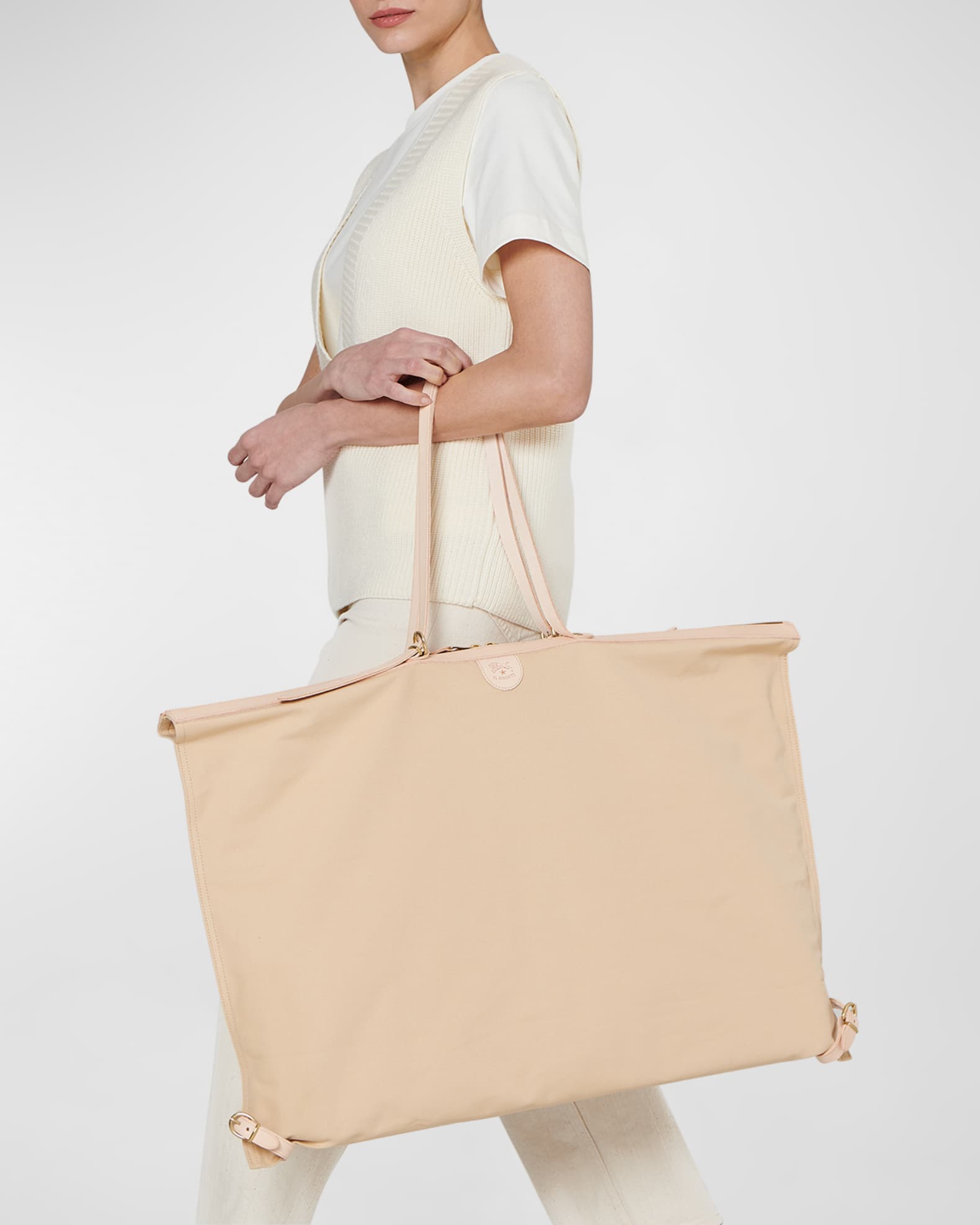 Il Bisonte Caramella Transformable Buckle Zip Tote Bag
