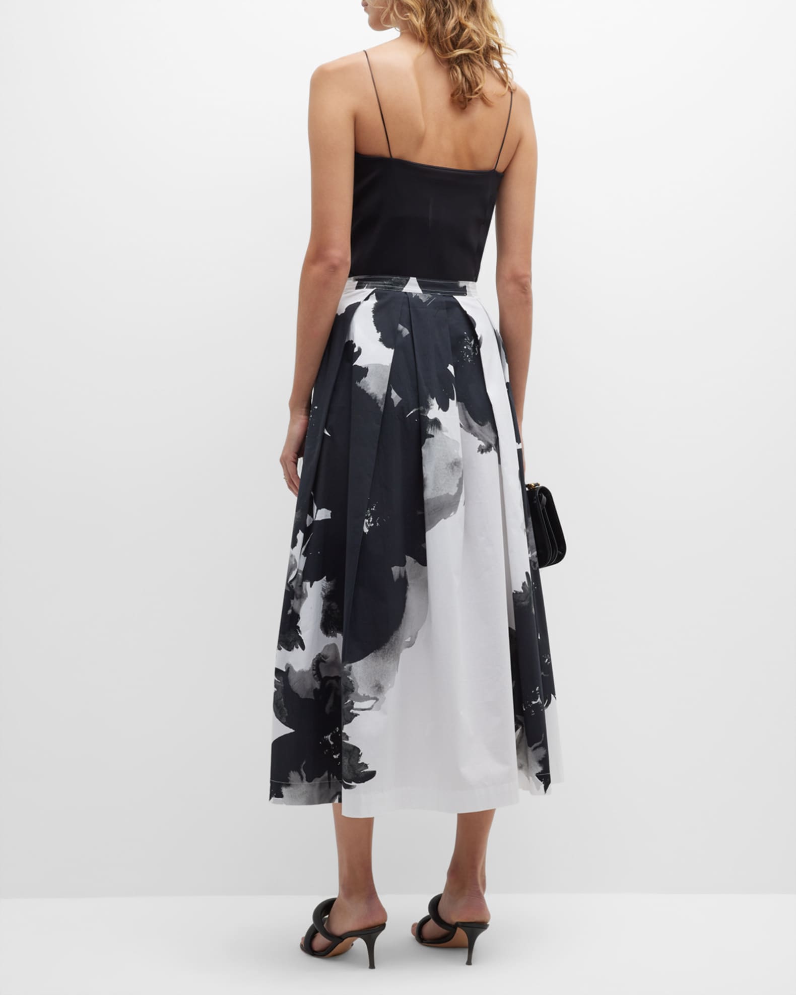 Merunicorn Enchanted Forest Chiffon Print Midi Skirt
