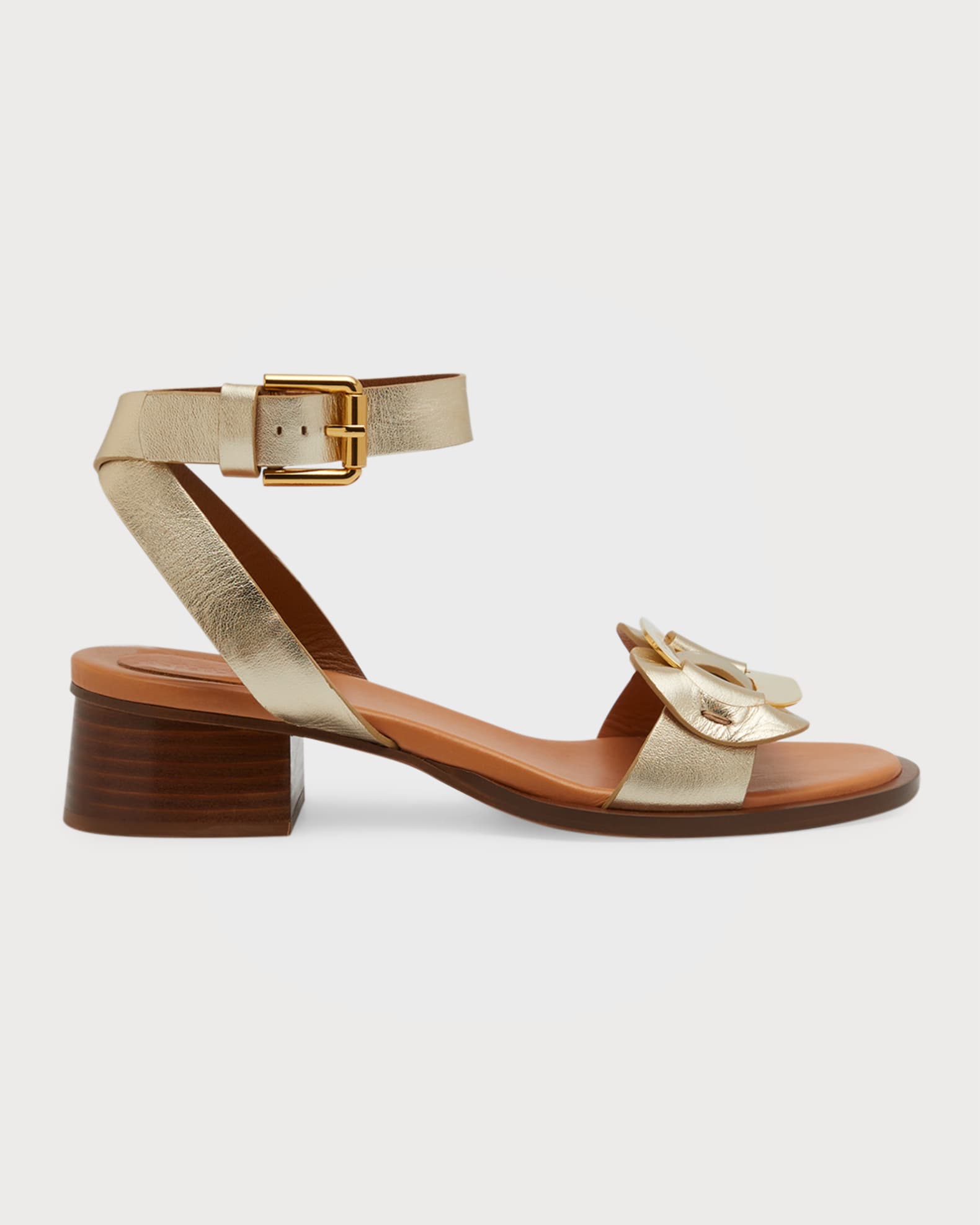 See by Chloe Chany Buckle Ankle-Strap Sandals | Neiman Marcus