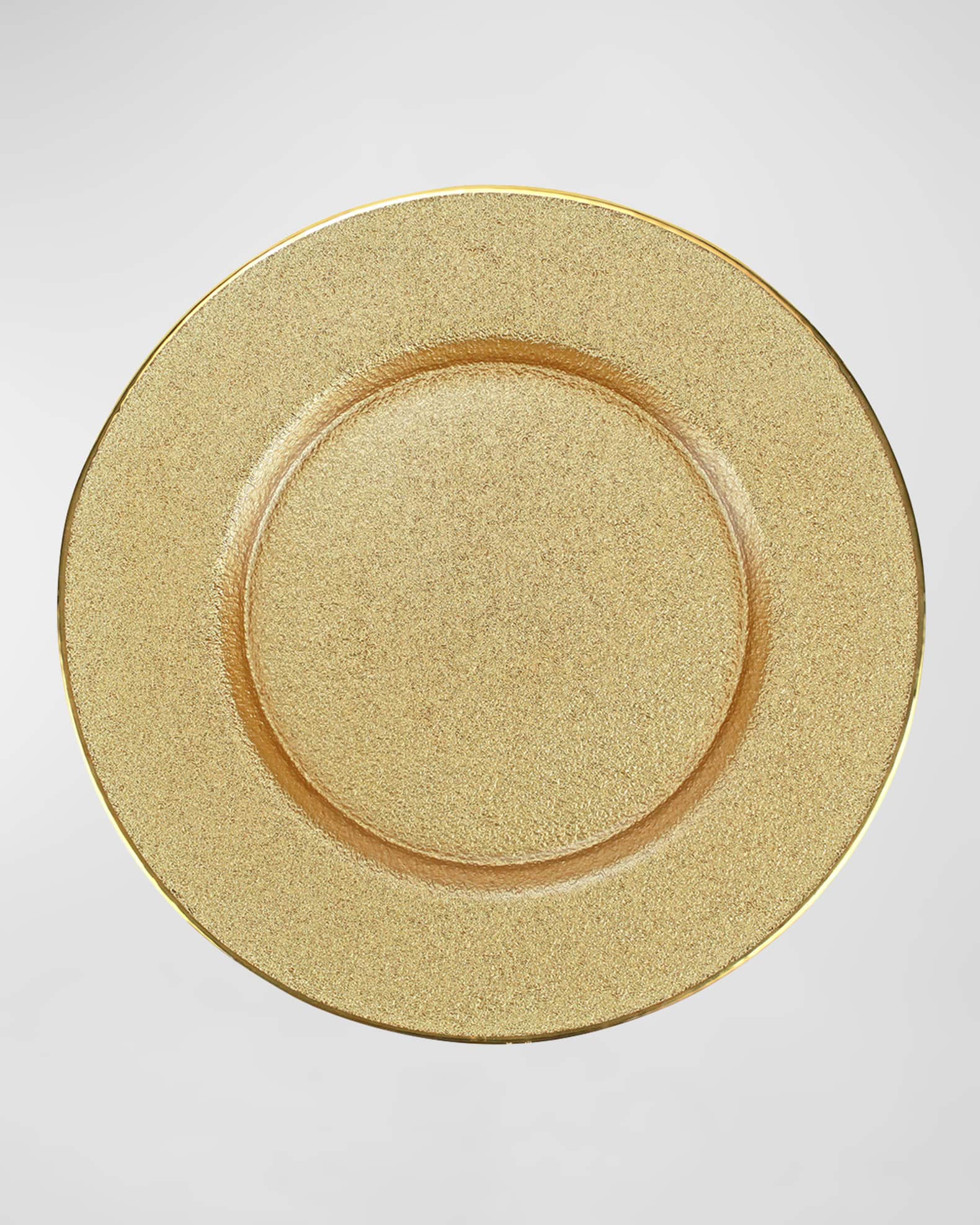 Metallic Glass Gold Salad Plate 1