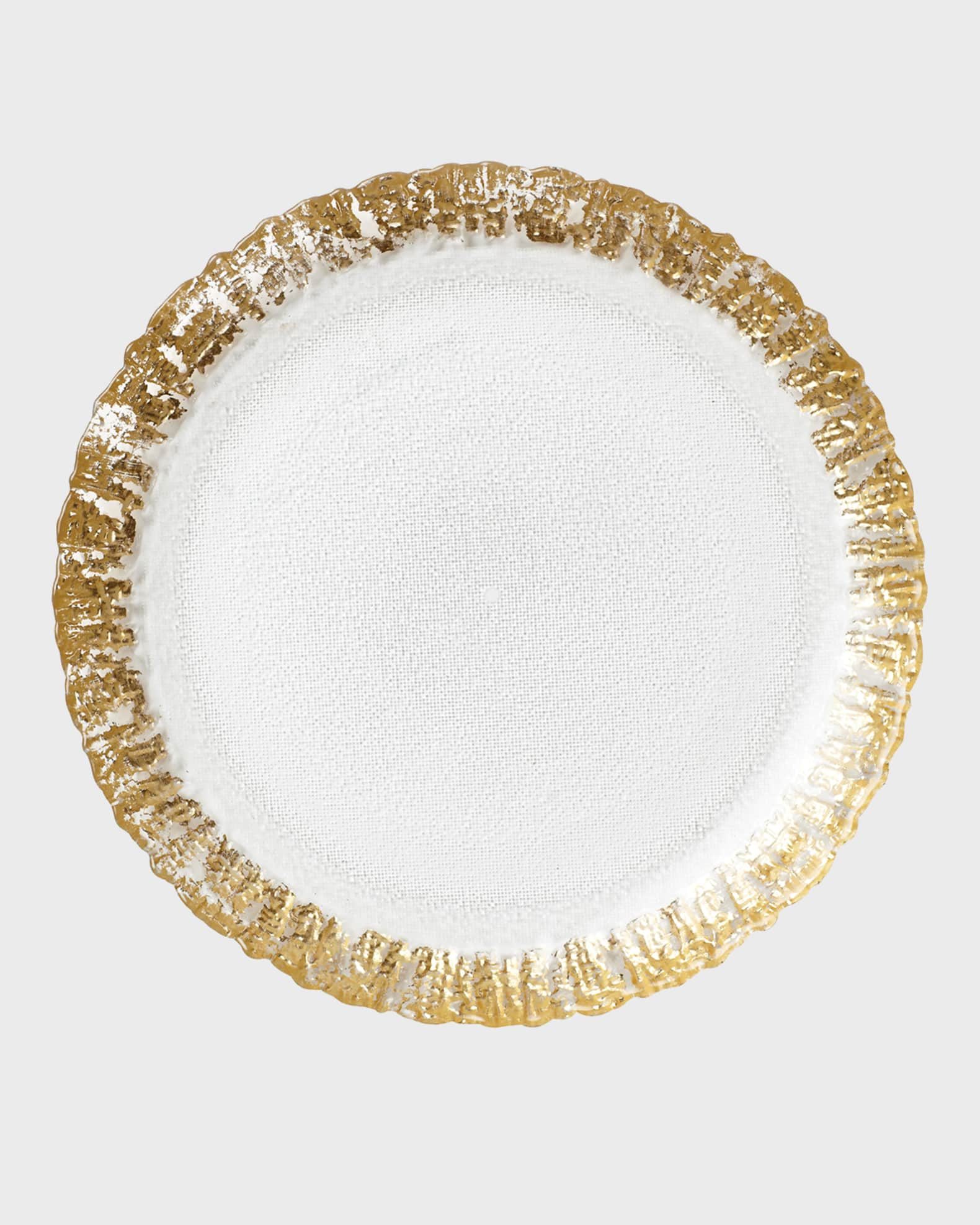 Rufolo Glass Metallic Brushstroke Dinner Plate 1