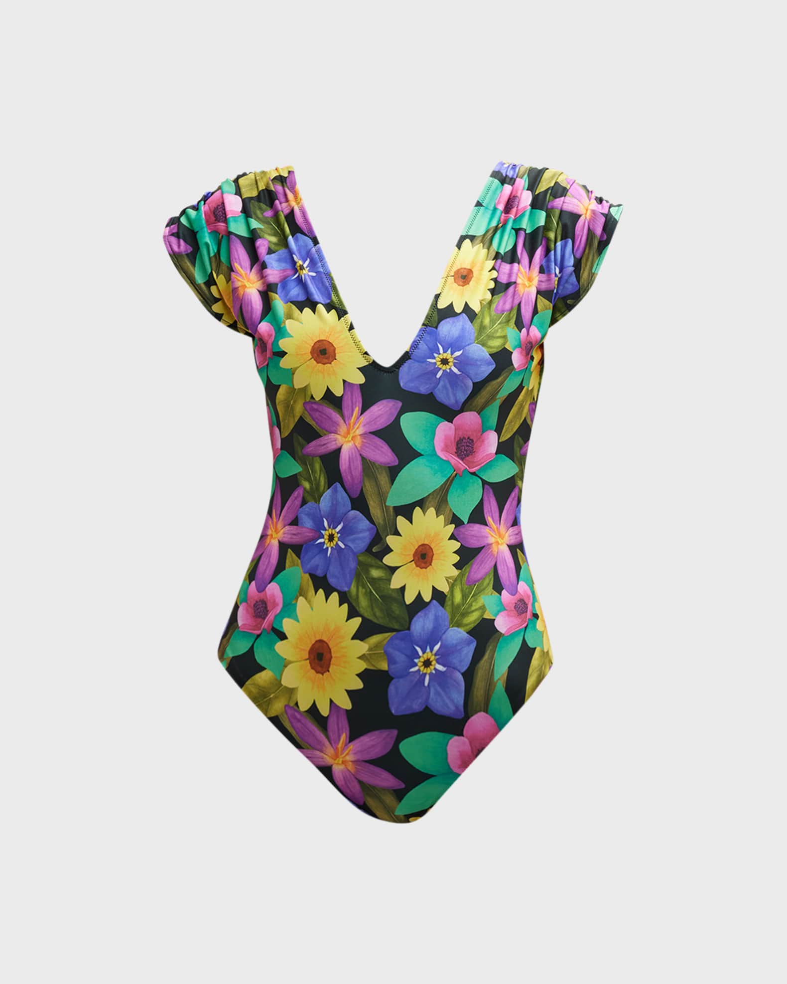 Carolina K Liest CapSleeve OnePiece Swimsuit Neiman Marcus