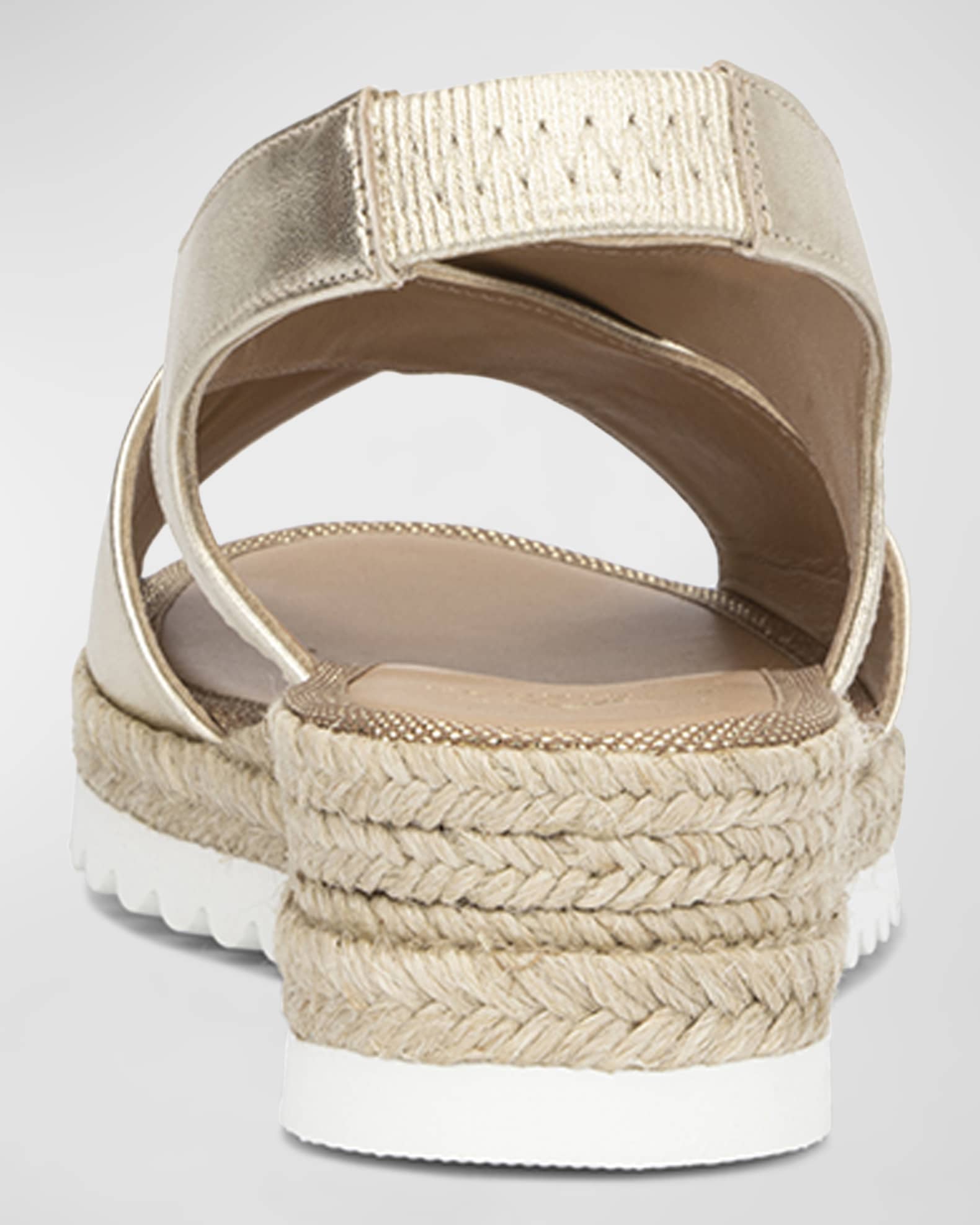 Aquatalia Adelina Metallic Crisscross Slingback Espadrilles
