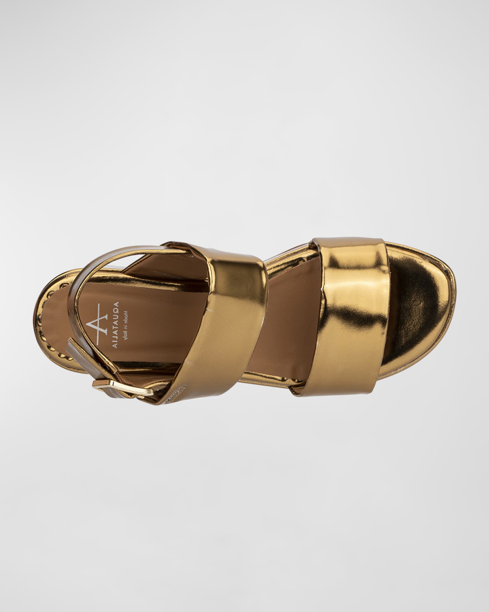 Aquatalia Denissa Metallic Slingback Platform Sandals Neiman Marcus