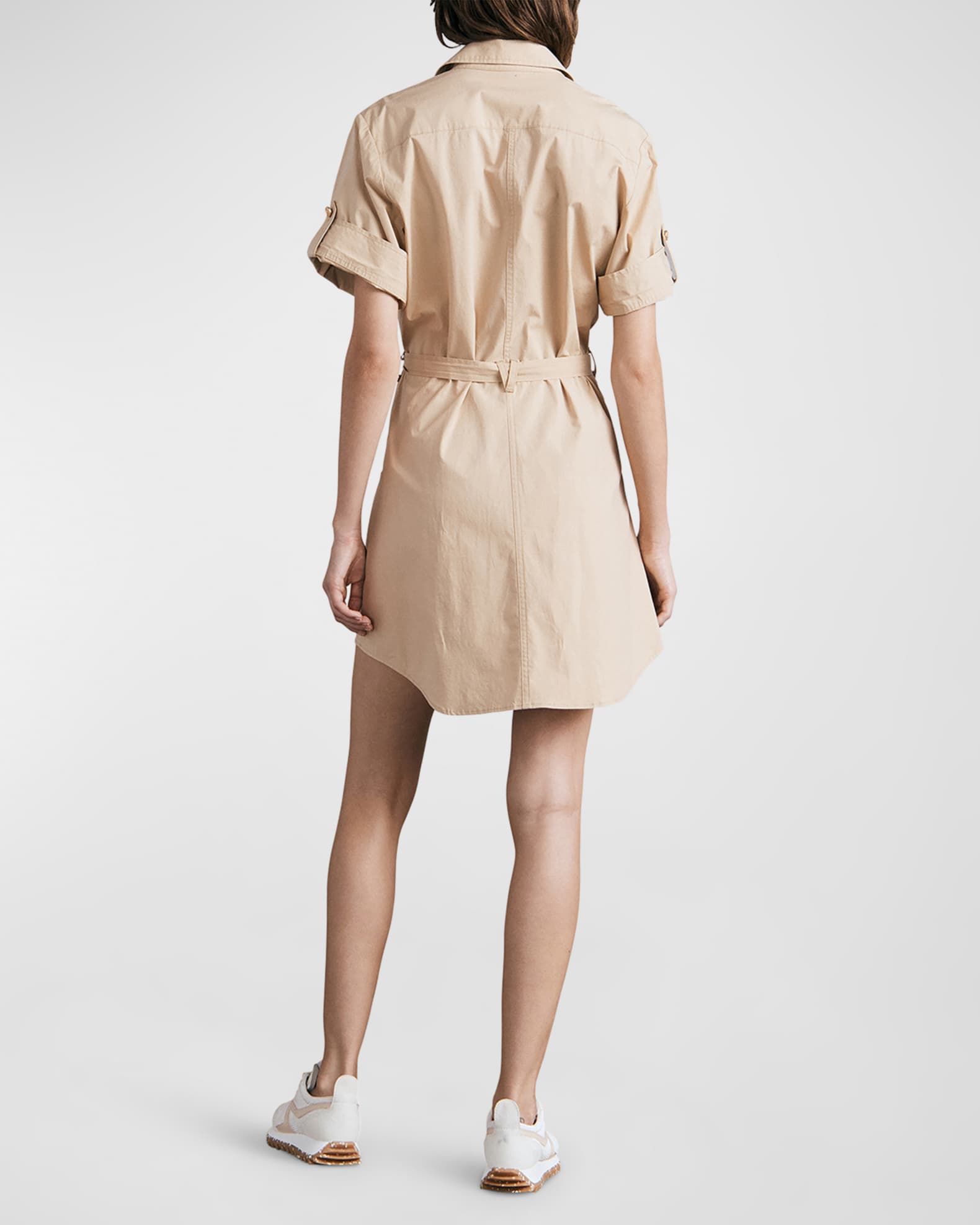Rag & Bone Roxanne Short Sleeve Mini Utility Dress | Neiman Marcus