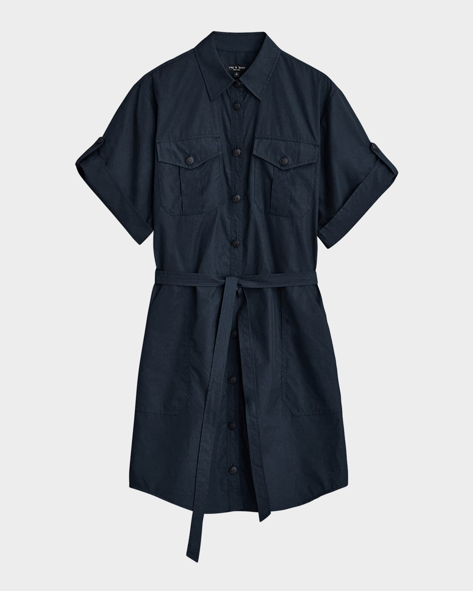 Mineral Washed Raglan Sleeve Casual Mini Dress