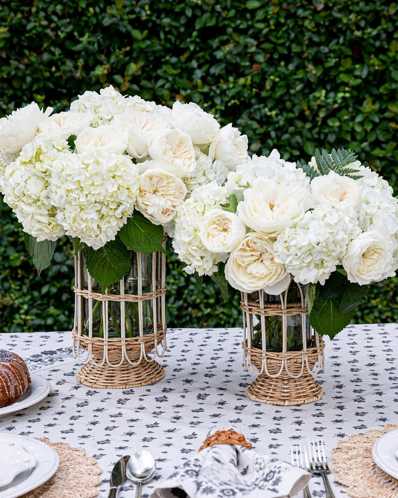 Juliska Provence Rattan 11.5" Hurricane Whitewash Neiman Marcus