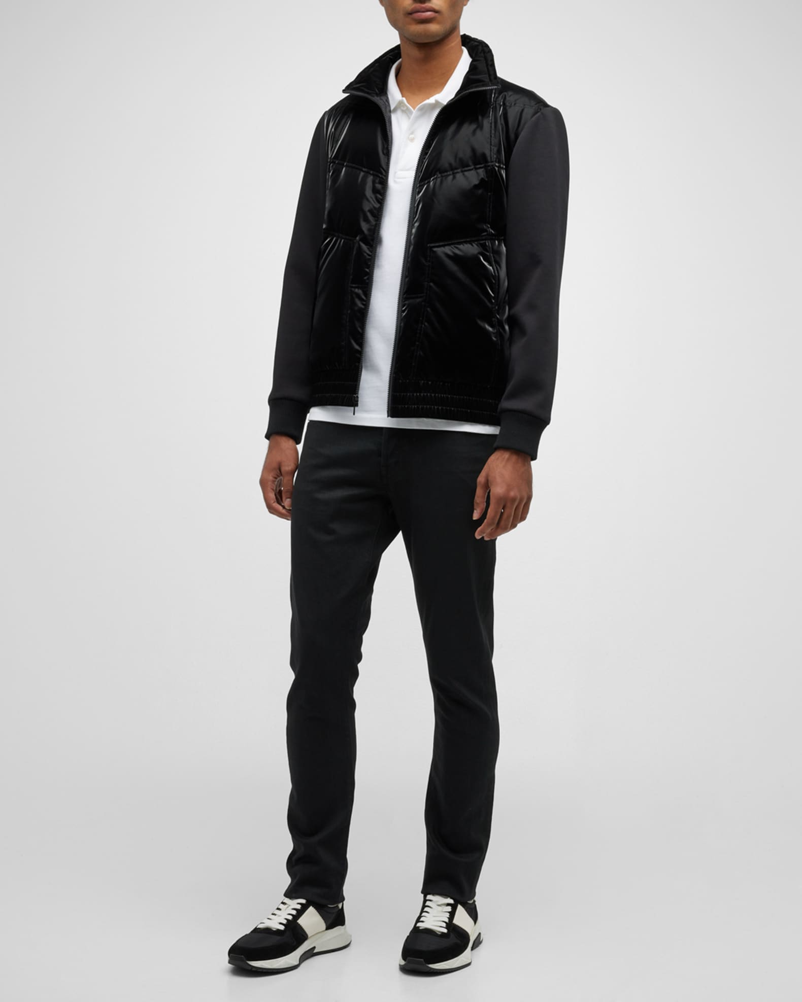 Karl Lagerfeld Paris Men s Mixed Media Quilted Jacket Neiman Marcus