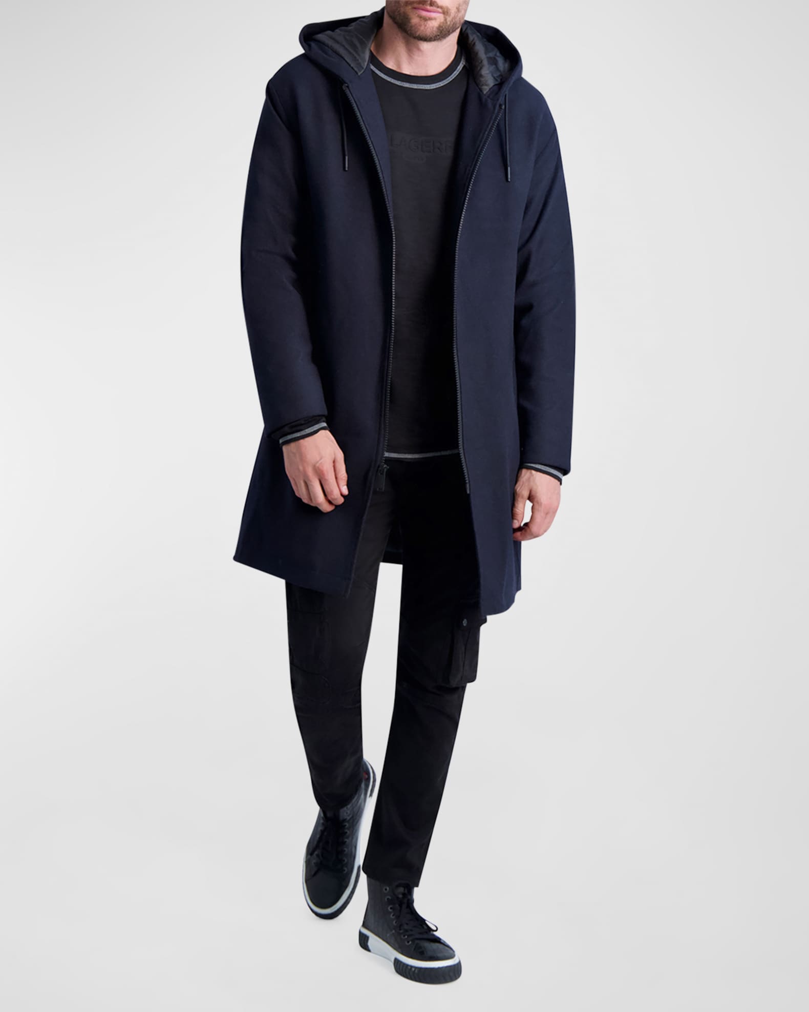 Men's Wool-Blend Parka w/ Handwarmer Pockets 1