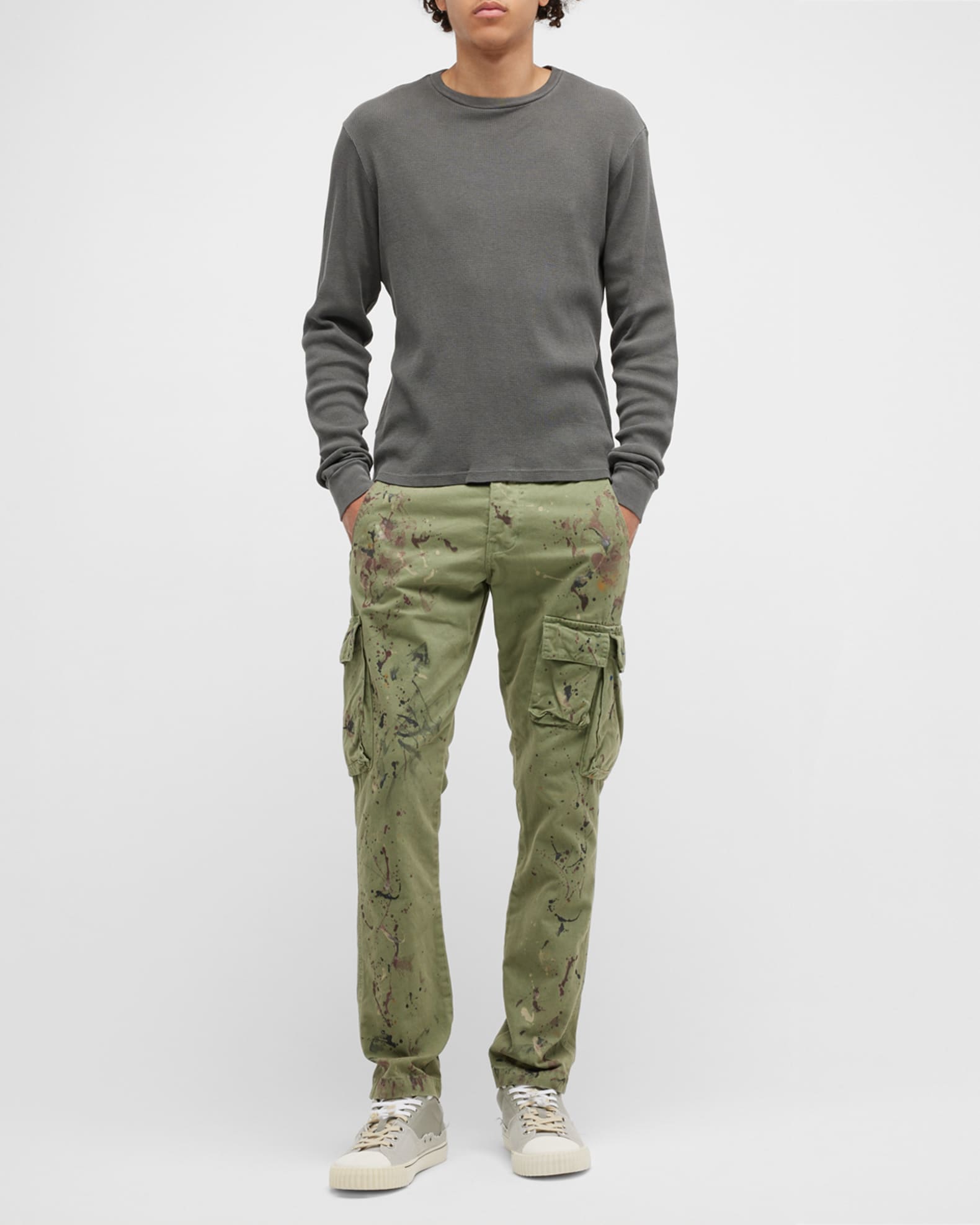 NSF Clothing Men's Paint-Splatter Utility Pants | Neiman Marcus