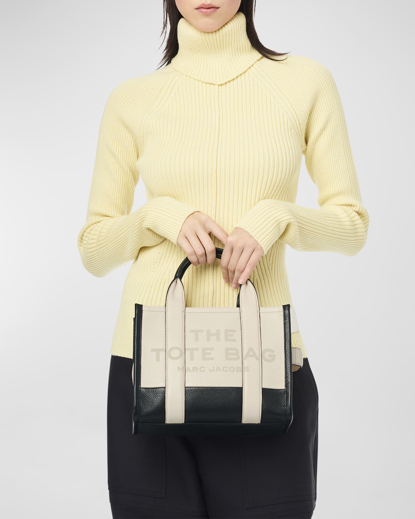 The Colorblock Mini Leather Tote Bag