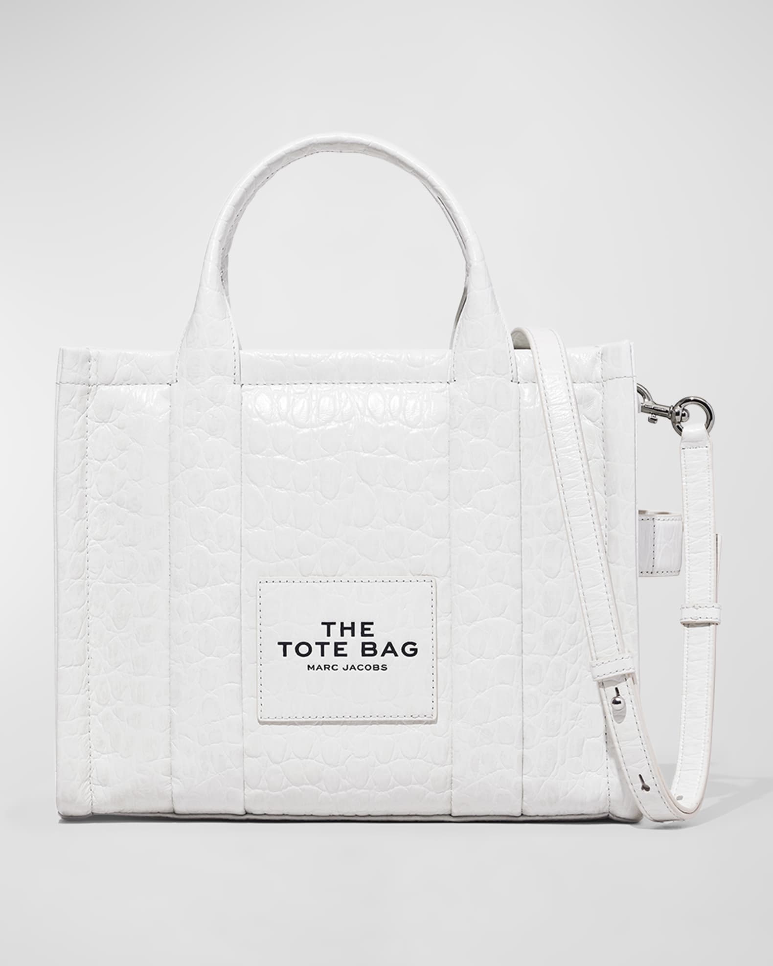 Marc Jacobs Women's The Croc-Embossed Medium Tote - Ivory