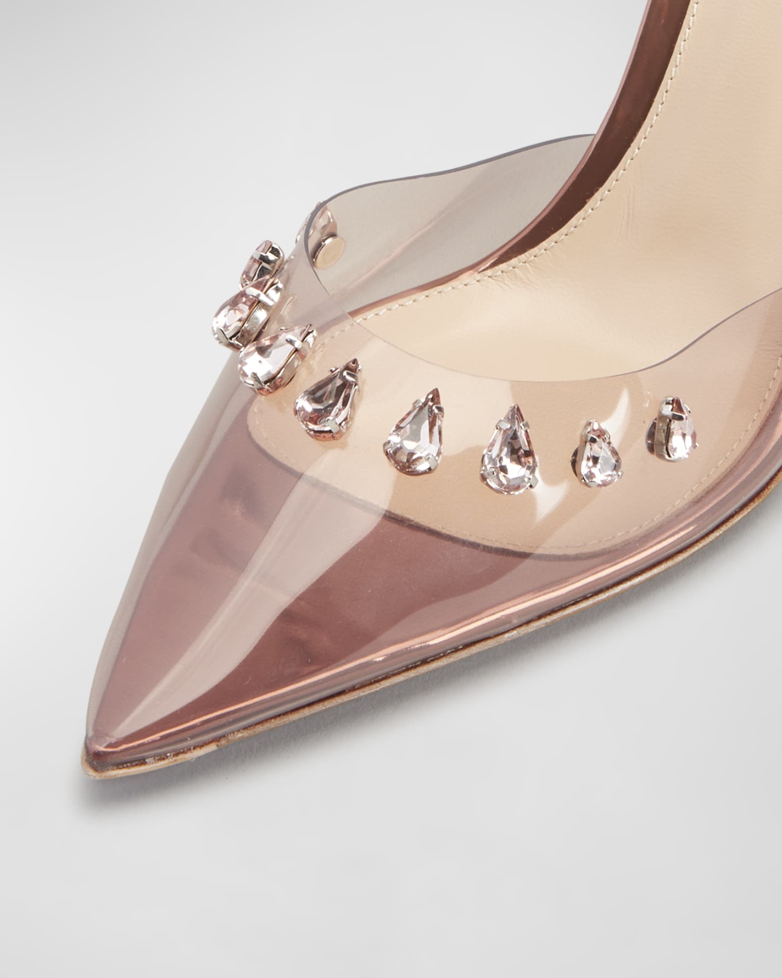 Gianvito Rossi Plexi Crystal Slingback Pumps Neiman Marcus