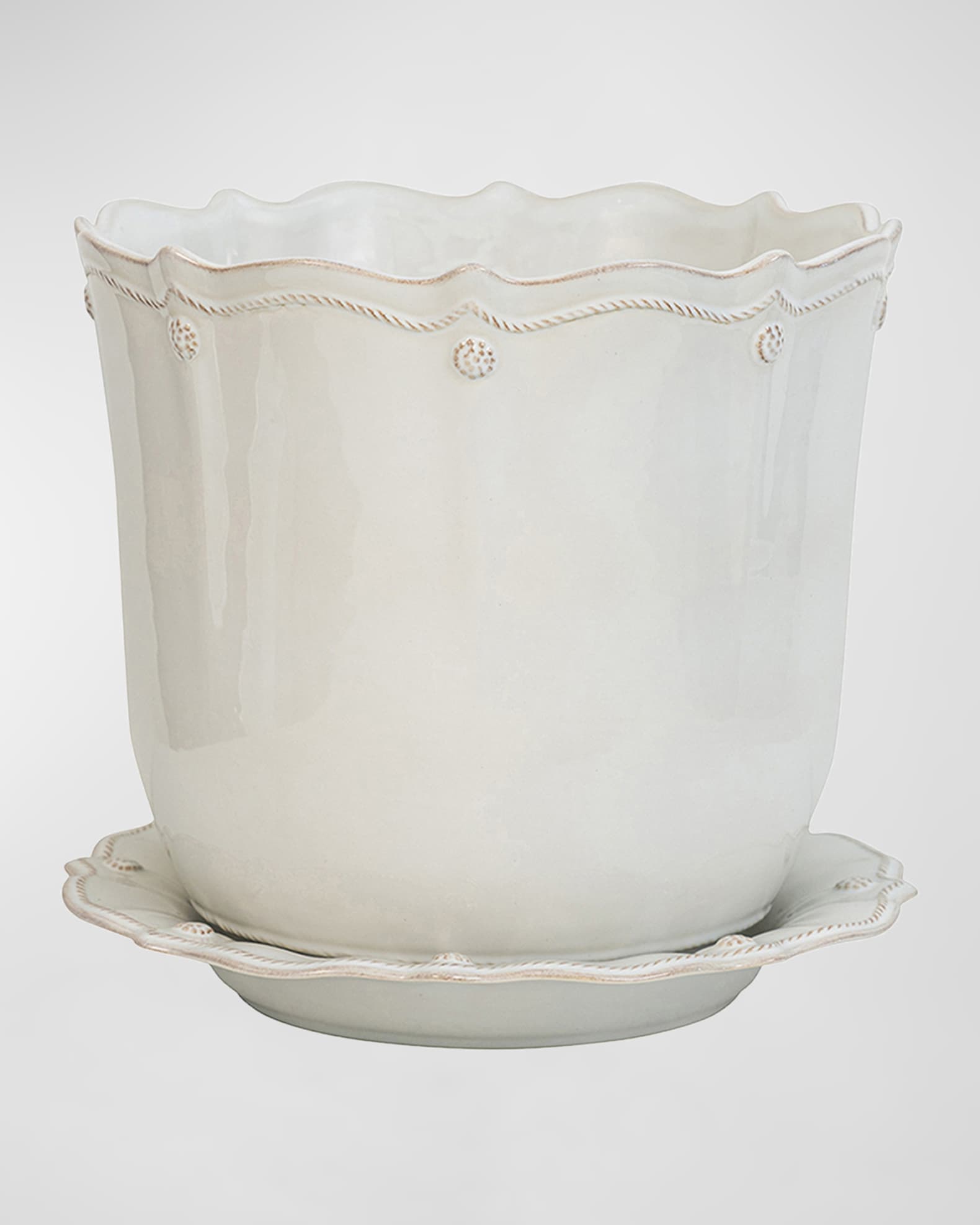 Berry & Thread 12" Planter - Whitewash 0