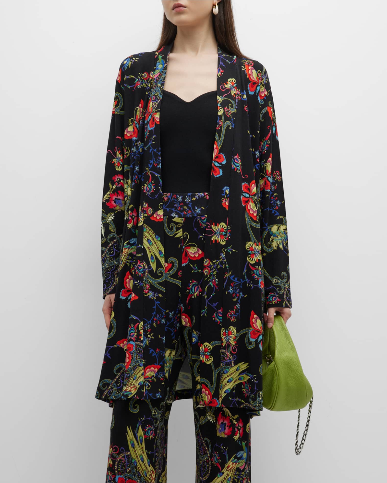Johnny Was Pottery Printed Bamboo-Blend Duster | Neiman Marcus