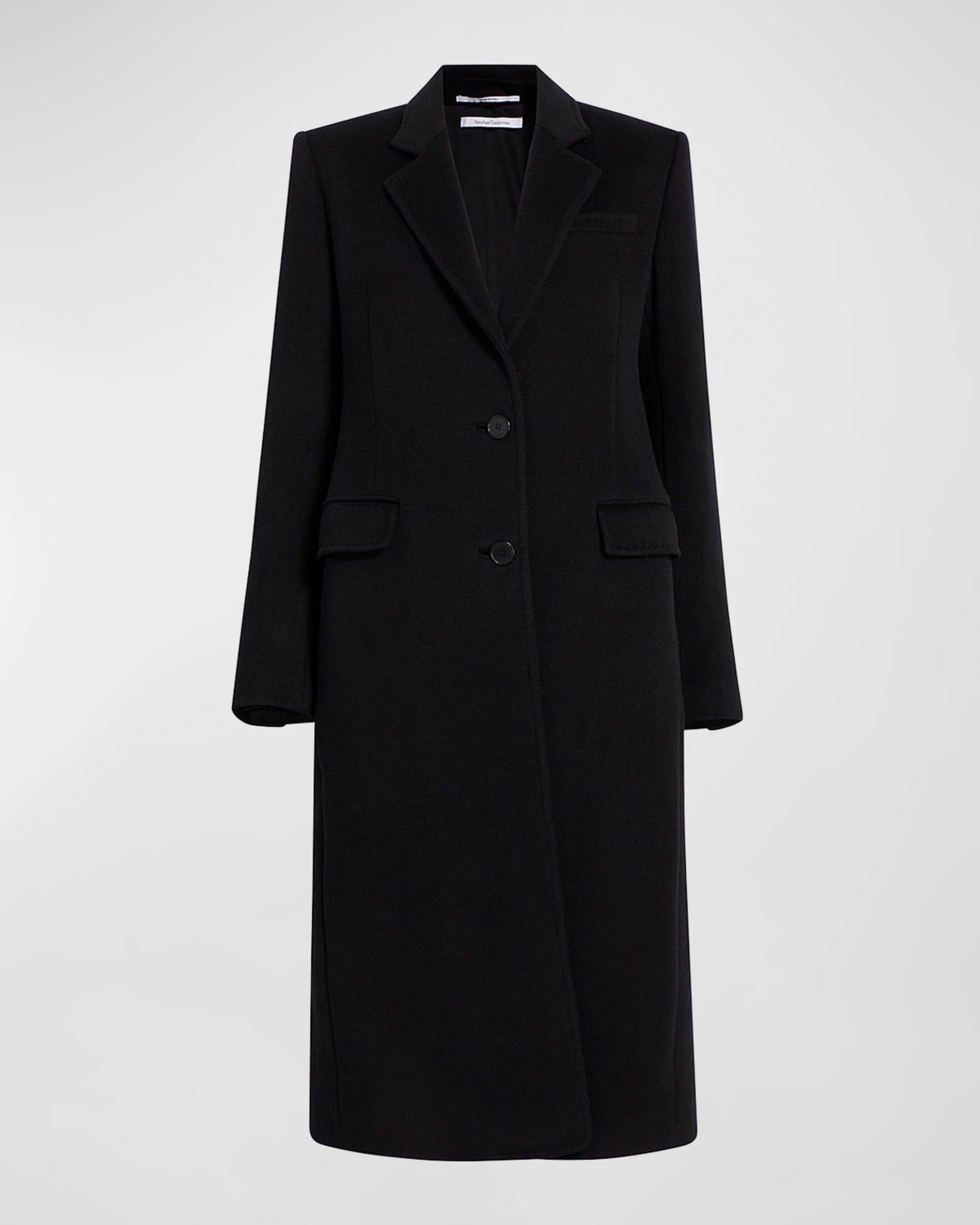 Another Tomorrow Cashmere Blend Tailored Peacoat | Neiman Marcus