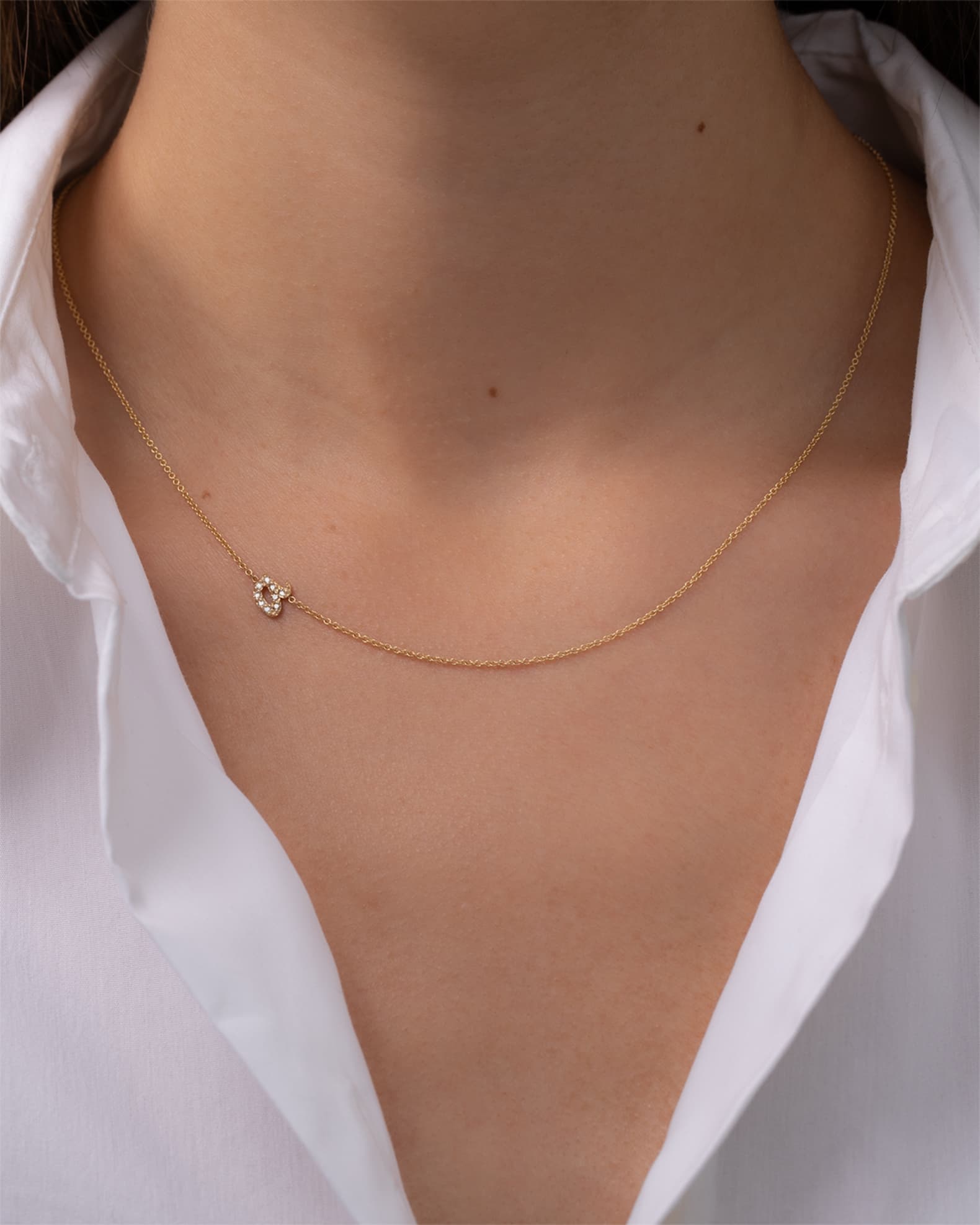 Zoe lev initial necklace top