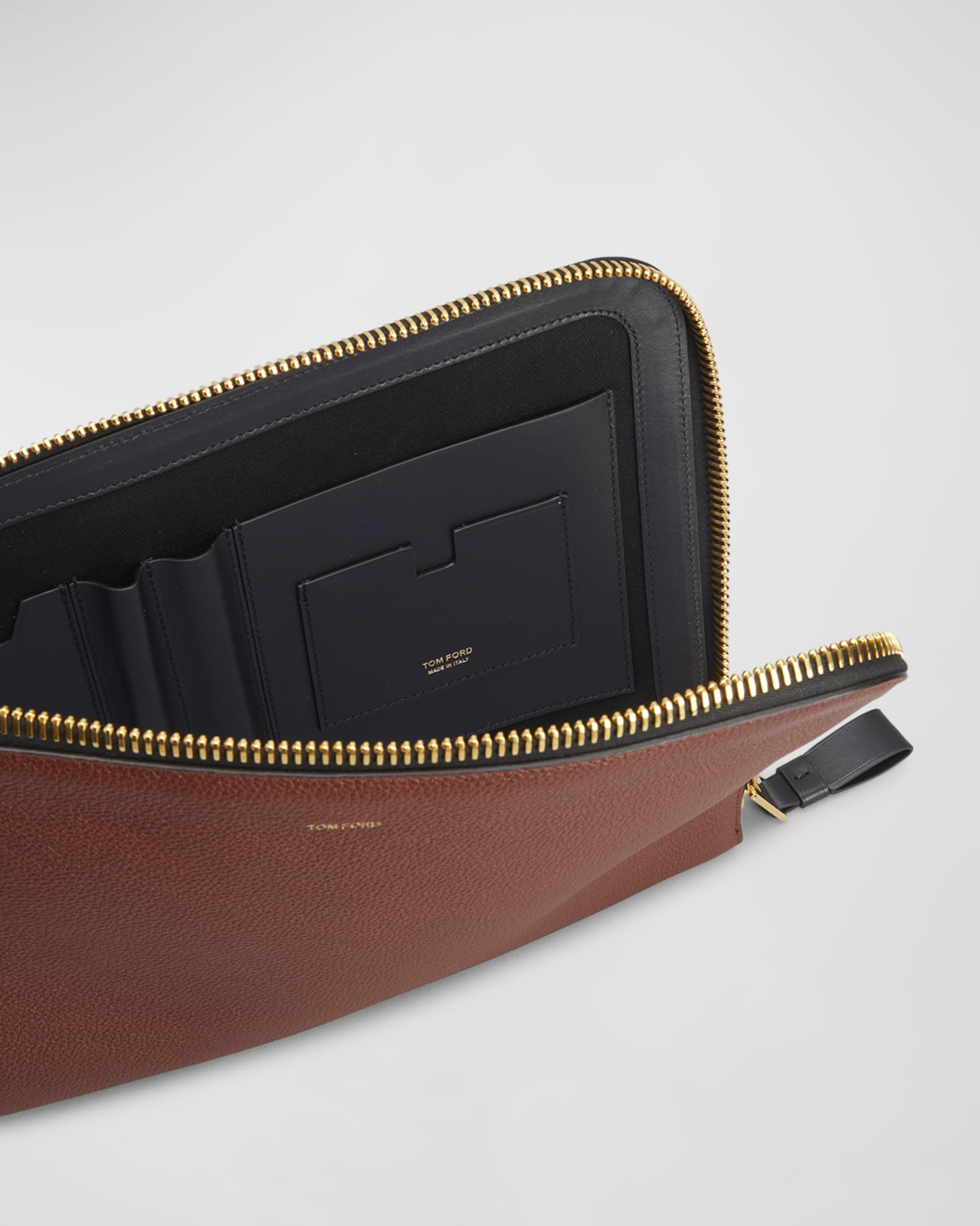Men s Zip Around Leather Portfolio Case