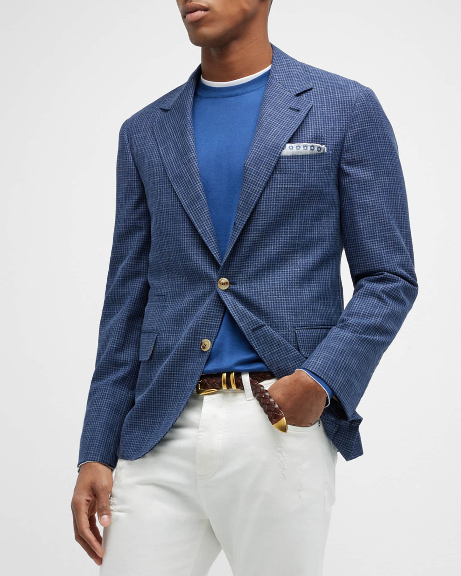 Brunello Cucinelli Men's Houndstooth Sport Coat Neiman Marcus